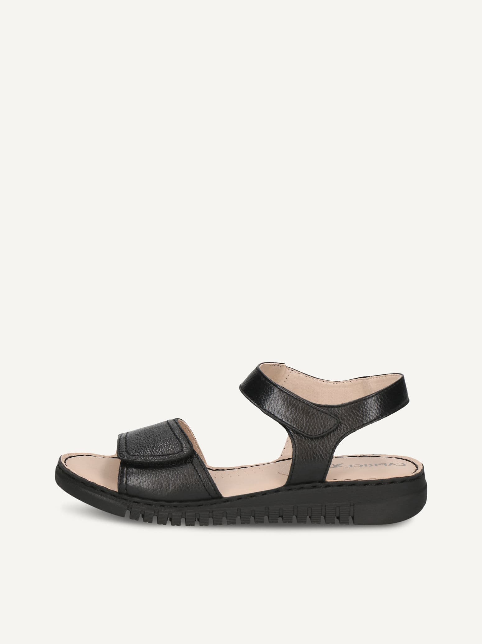 CAPRICE Heeled sandal, black, made of Leather without heel, Size 39