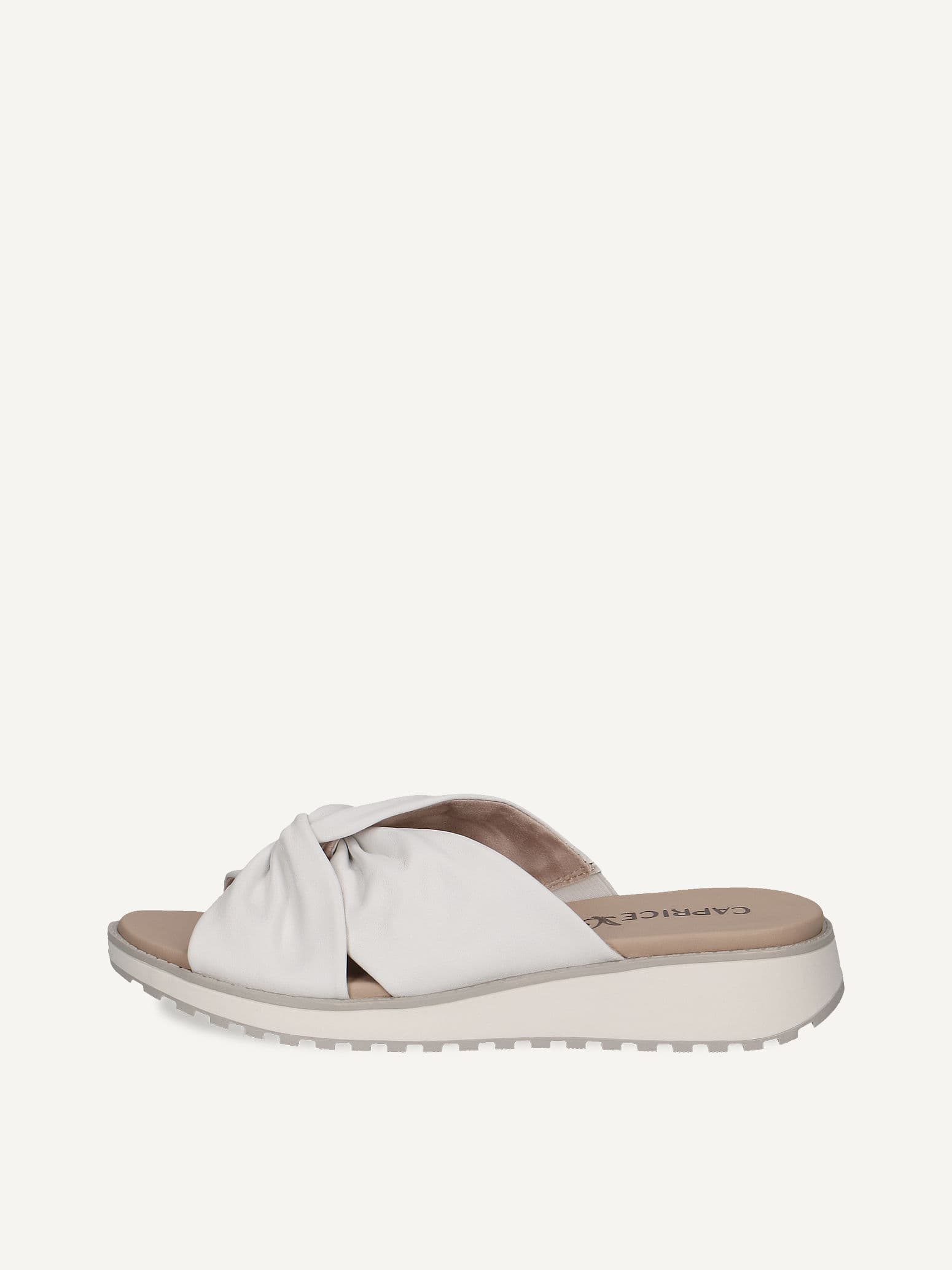 CAPRICE Mule, white, made of Leather without heel, Size 36