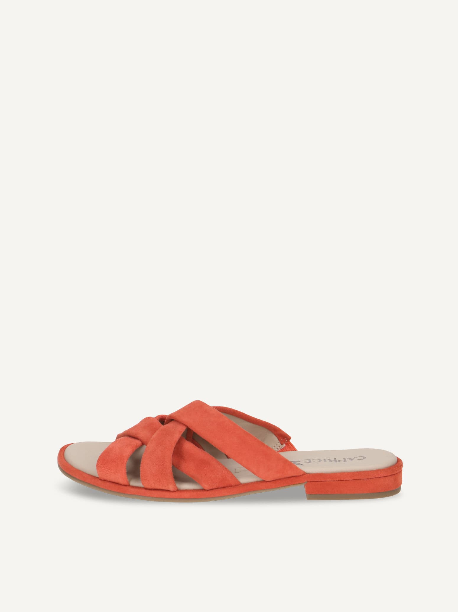 CAPRICE Mule, orange, made of Leather with Block heel, Size 40