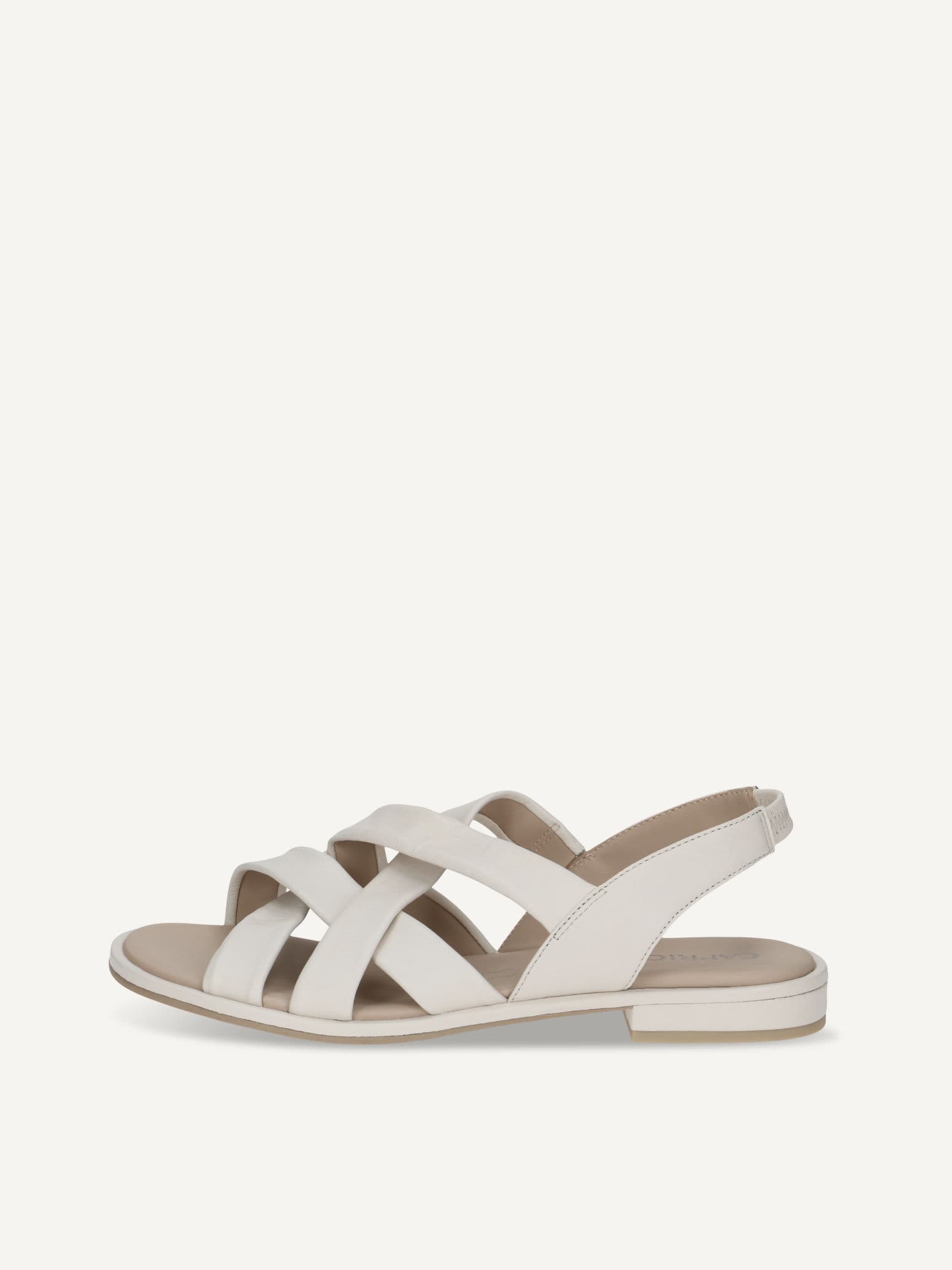 CAPRICE Sandal, white, made of Leather with Block heel, Size 36