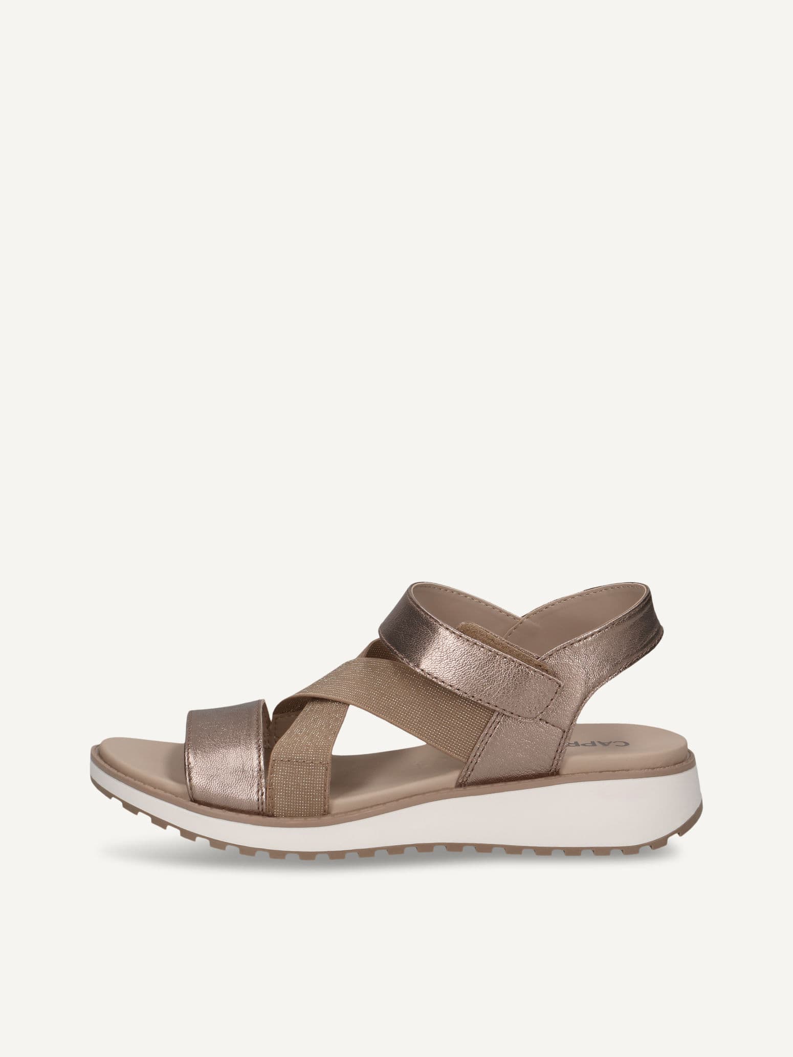 CAPRICE Sandal, brown, made of Leather and synthetic without heel, Size 36