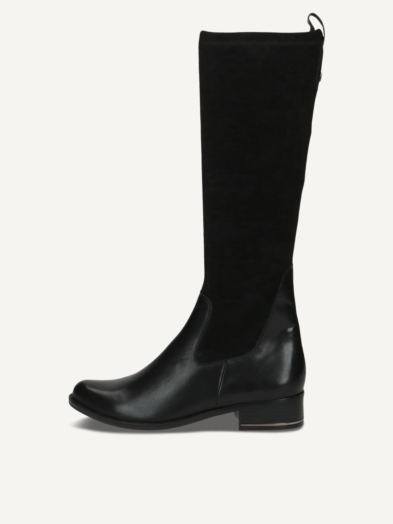 CAPRICE Boots, black, made of Leather and synthetic with Block heel, Size 37.5