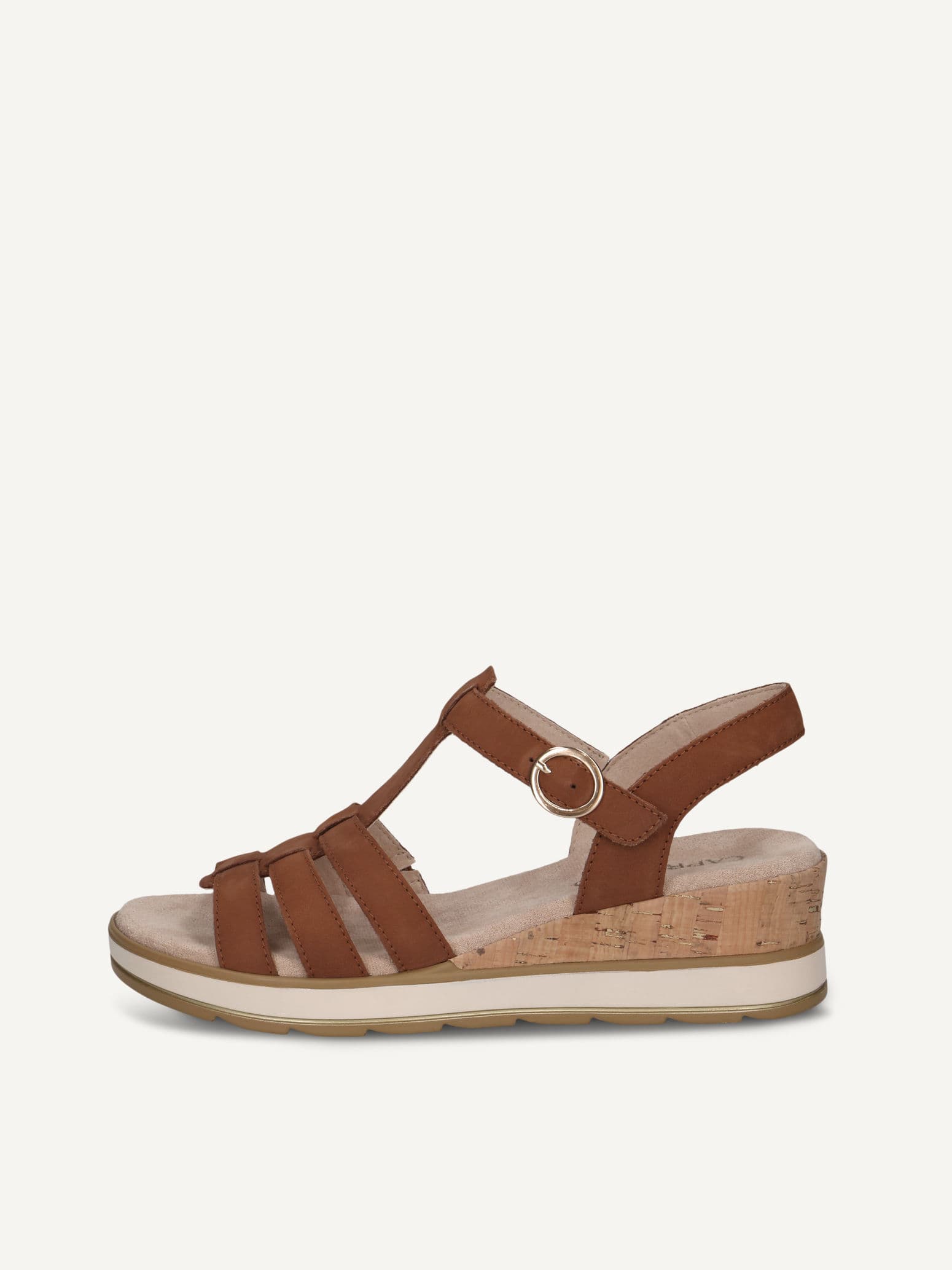 CAPRICE Heeled sandal, brown, made of Leather without heel, Size 38