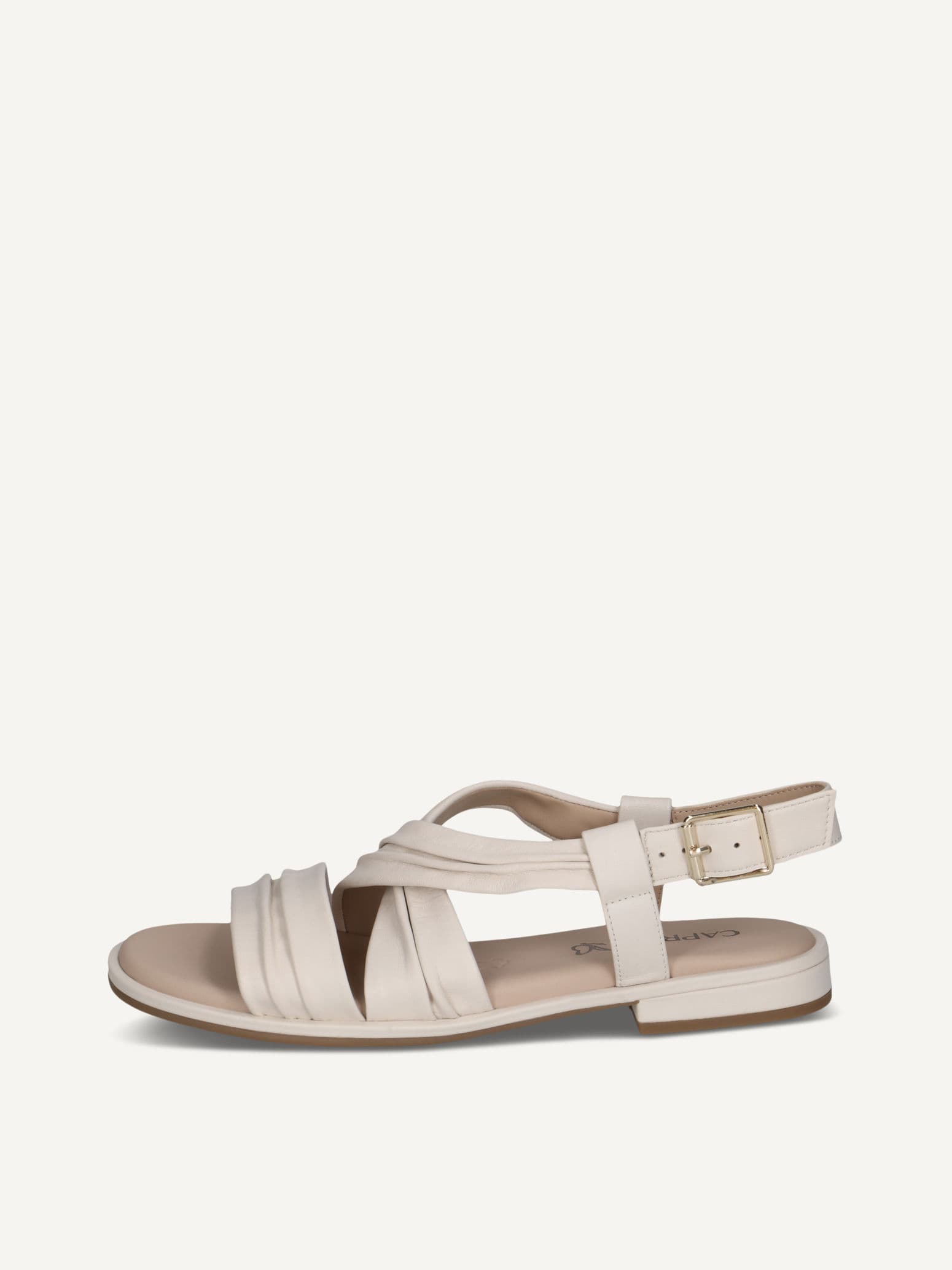 CAPRICE Sandal, white, made of Leather with Block heel, Size 41