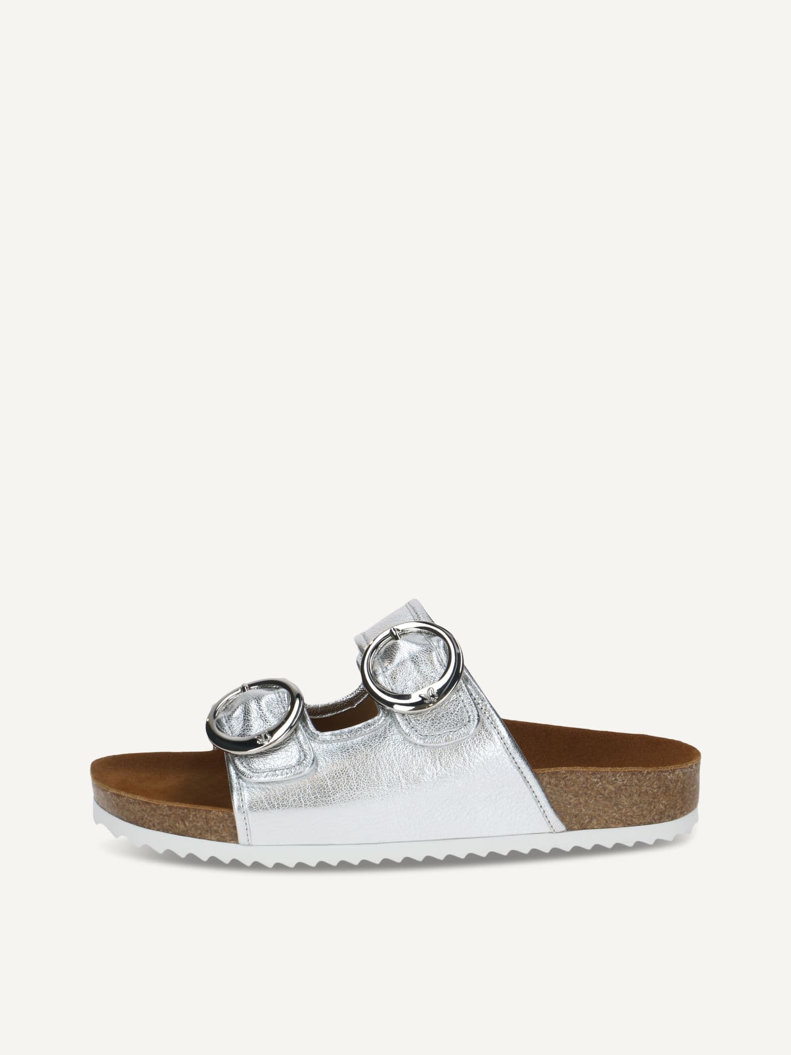 CAPRICE Mule, silver, made of Leather without heel, Size 39