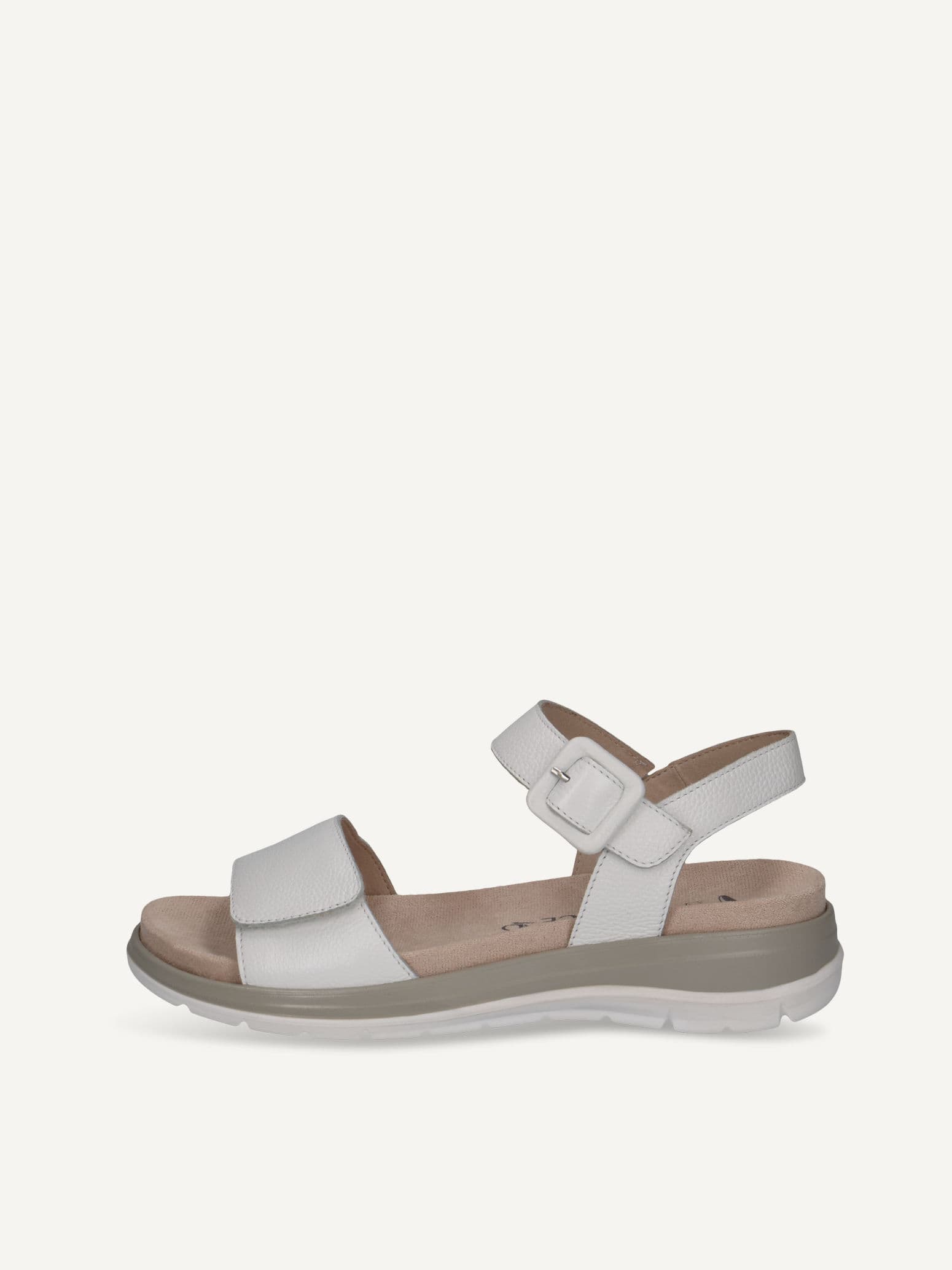 CAPRICE Sandal, white, made of Leather without heel, Size 39