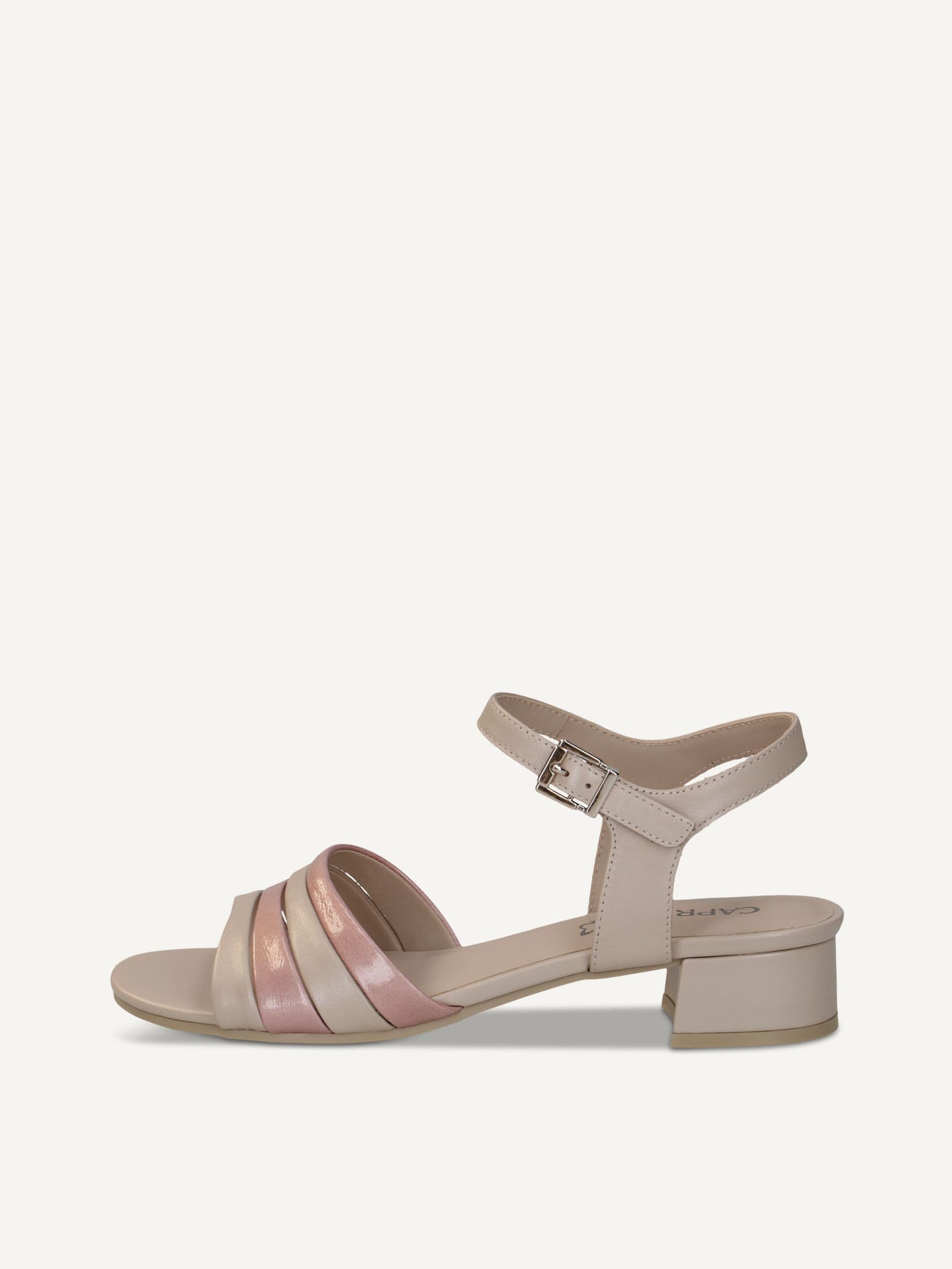 CAPRICE Heeled sandal, beige, made of Leather with Block heel, Size 41