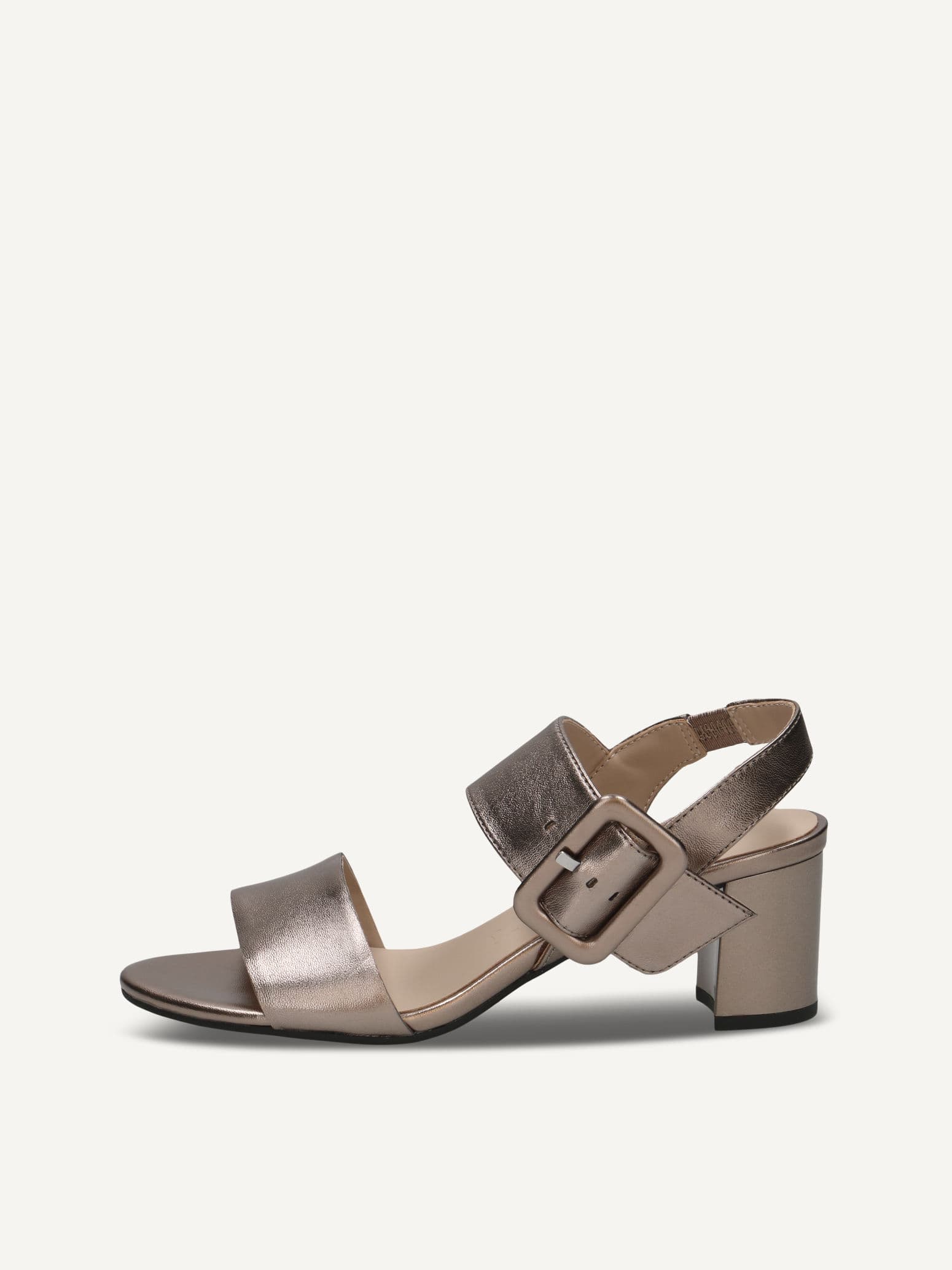 CAPRICE Heeled sandal, metallic, made of Leather with Block heel, Size 41