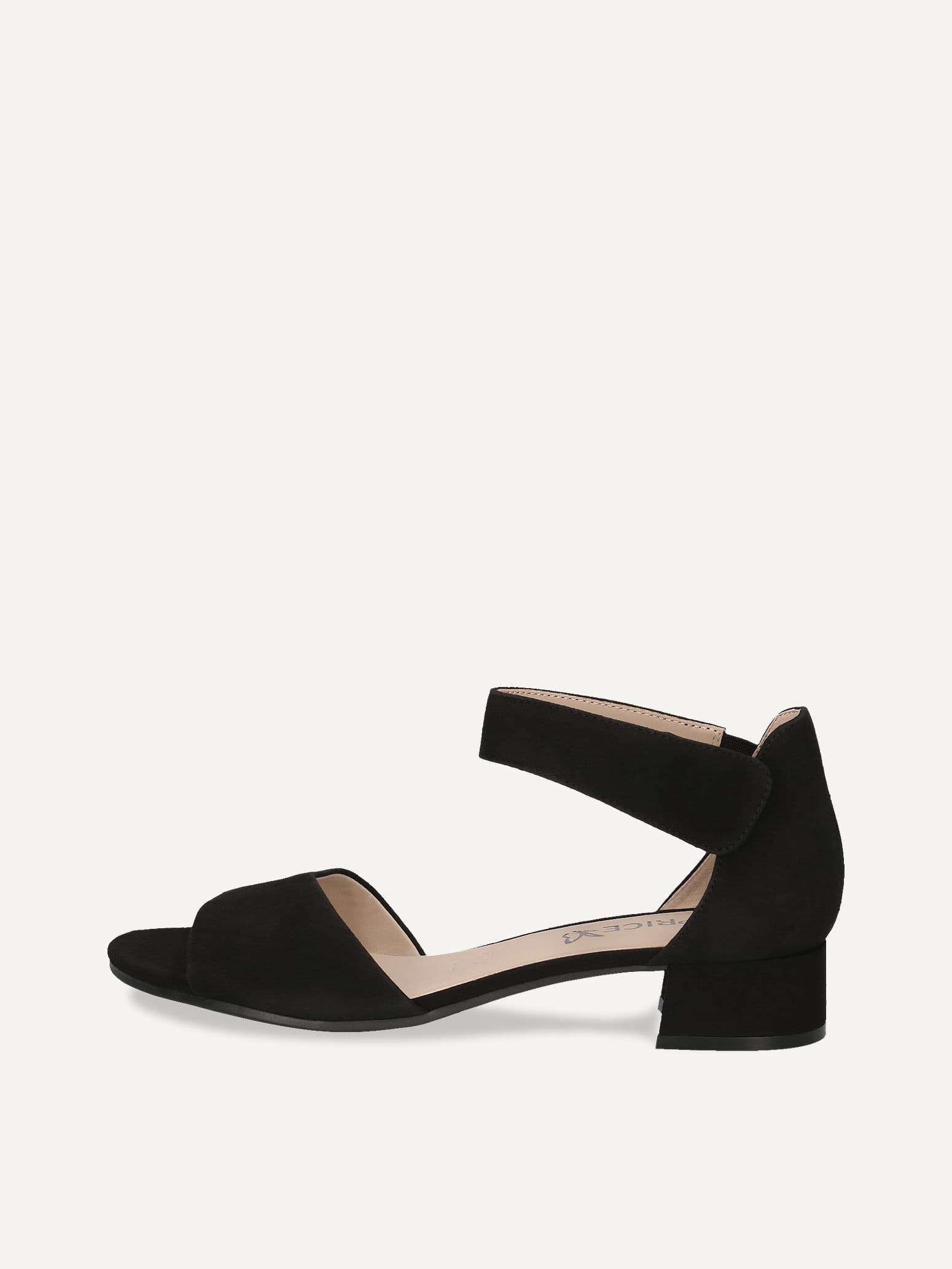 CAPRICE Heeled sandal, black, made of Leather with Block heel, Size 38.5