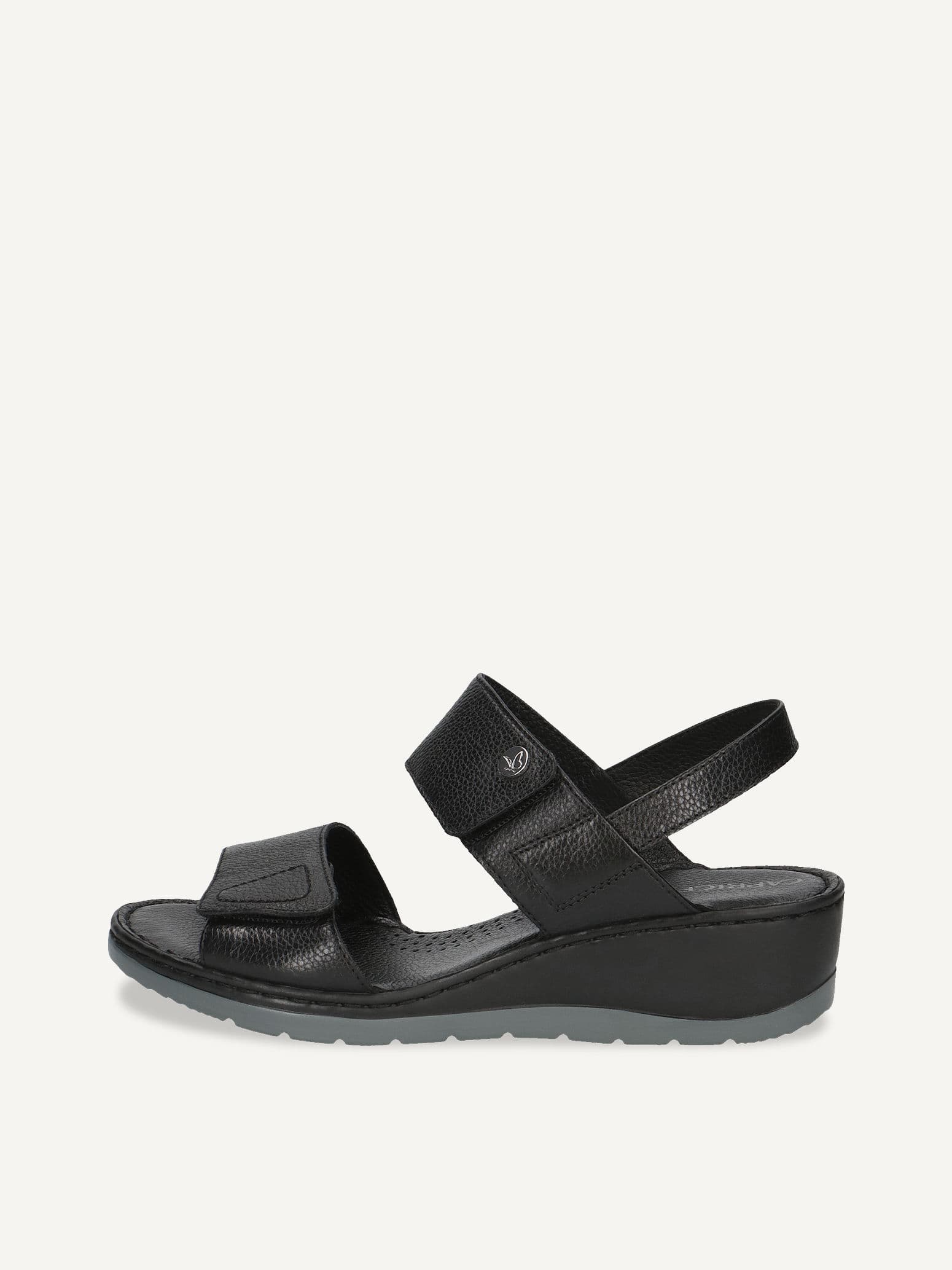 CAPRICE Heeled sandal, black, made of Leather without heel, Size 36