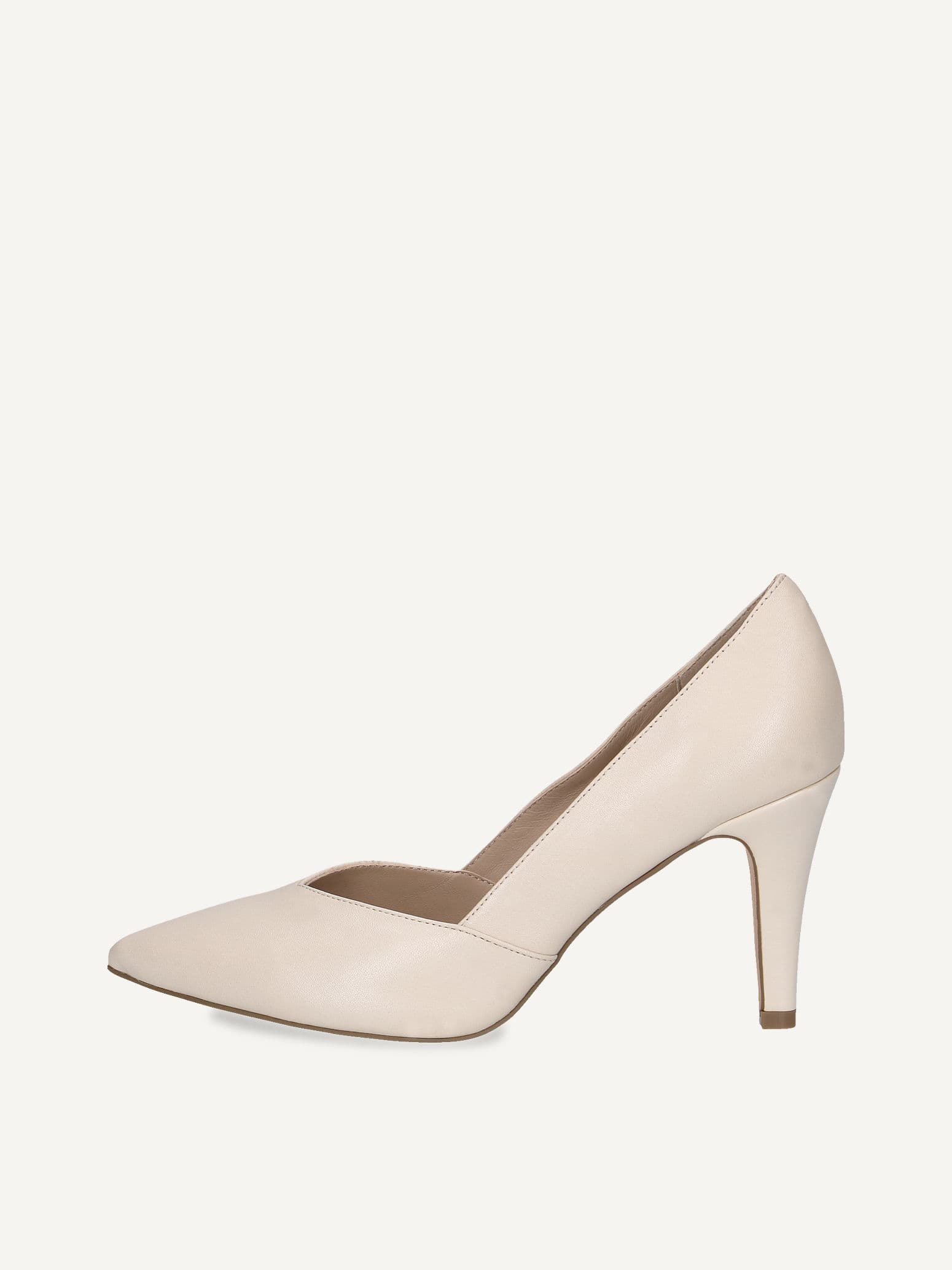 CAPRICE Pumps, beige, made of Leather with Funnel heel, Size 38