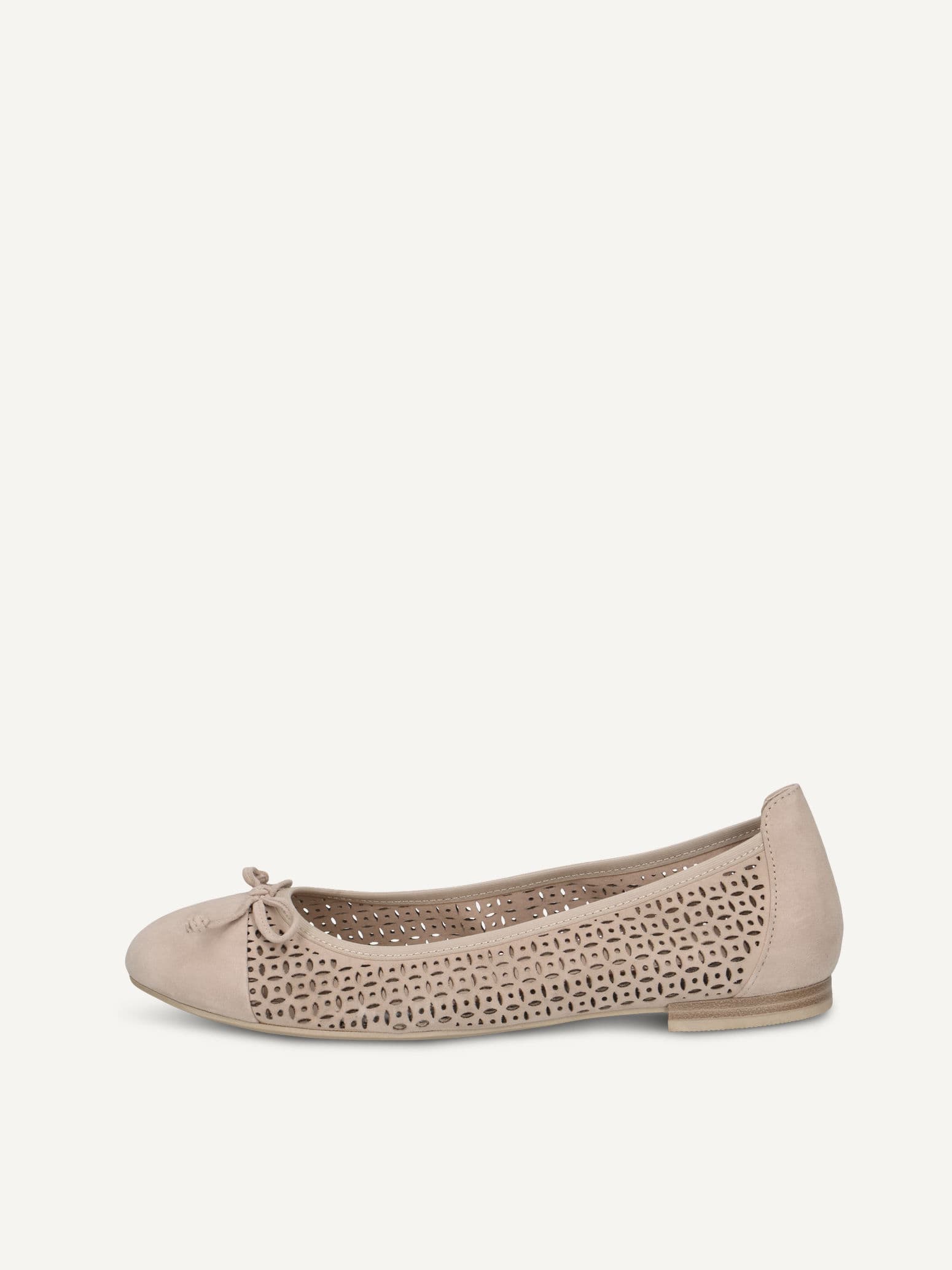 CAPRICE Ballerina, beige, made of Leather with Block heel, Size 39