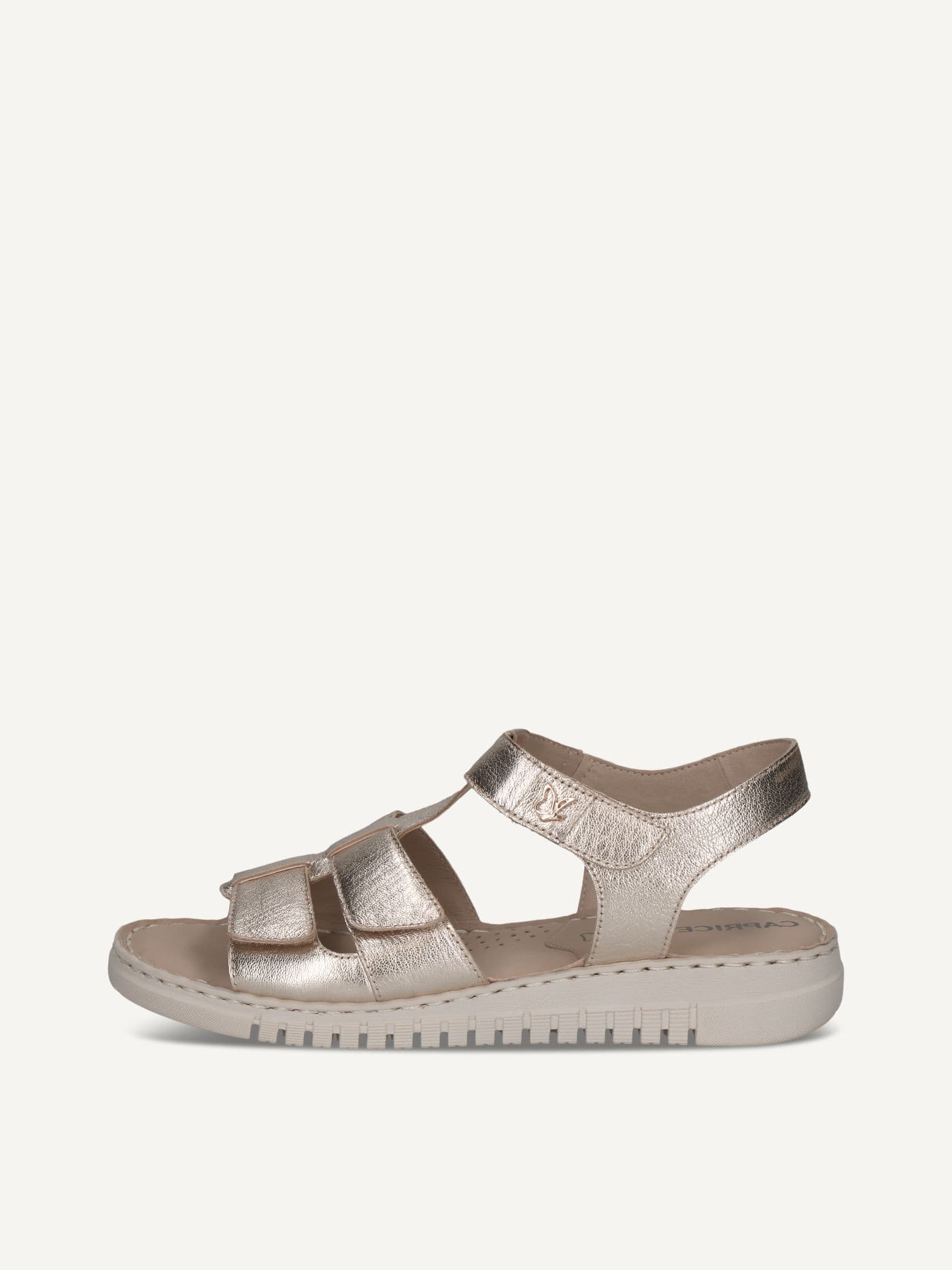 CAPRICE Heeled sandal, metallic, made of Leather without heel, Size 40
