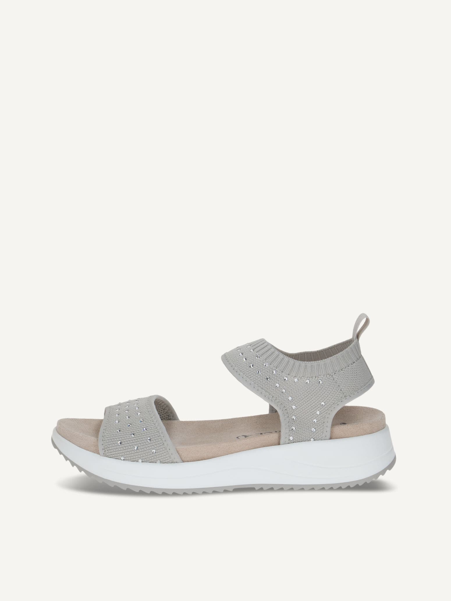 CAPRICE Sandal, grey, made of Textiles without heel, Size 36