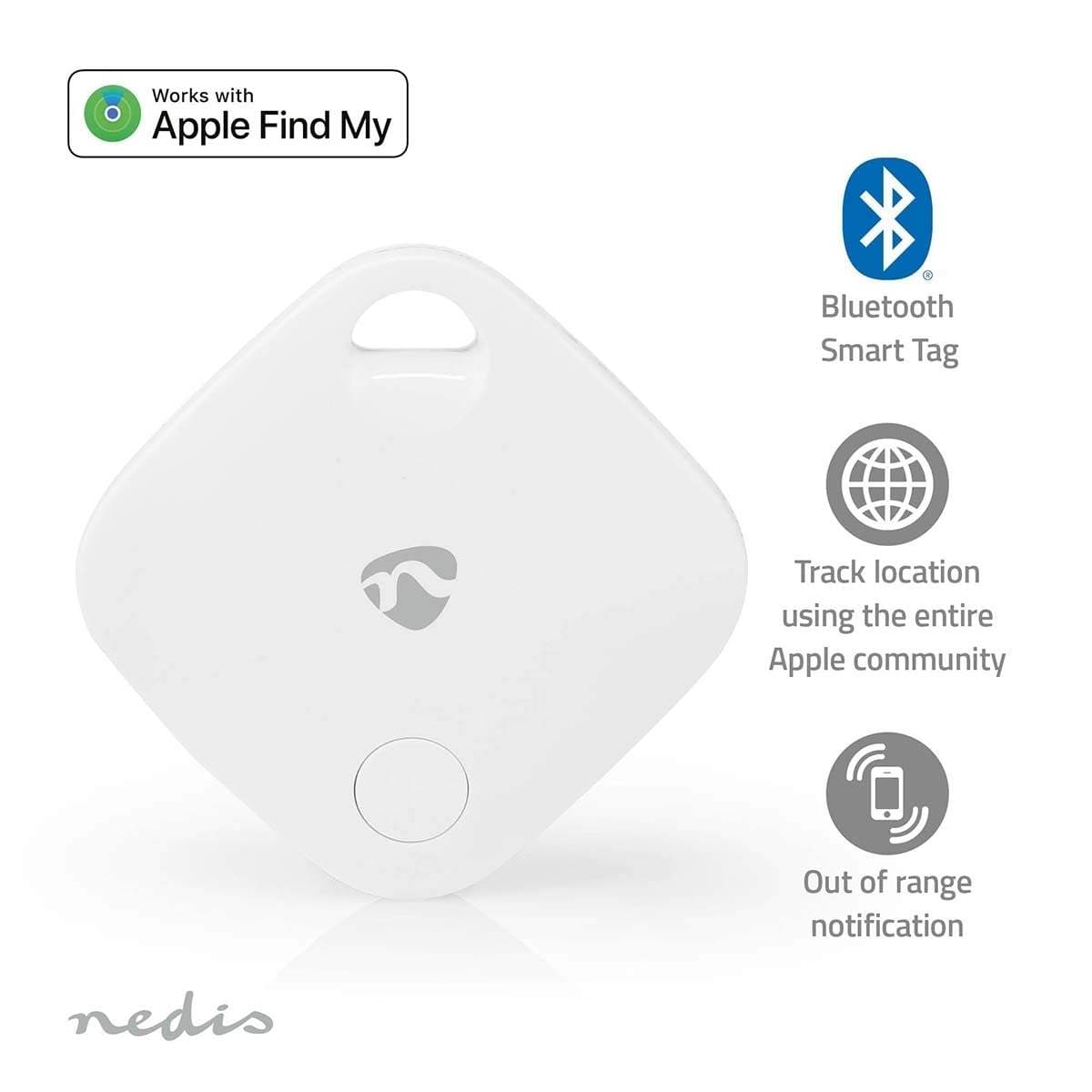 Avaimen Etsijä | Sopii käytettäväksi: Apple Find My App | Akkukäyttöinen | 1x CR2032 | Paristot sisältyvät | Bluetooth® versio: