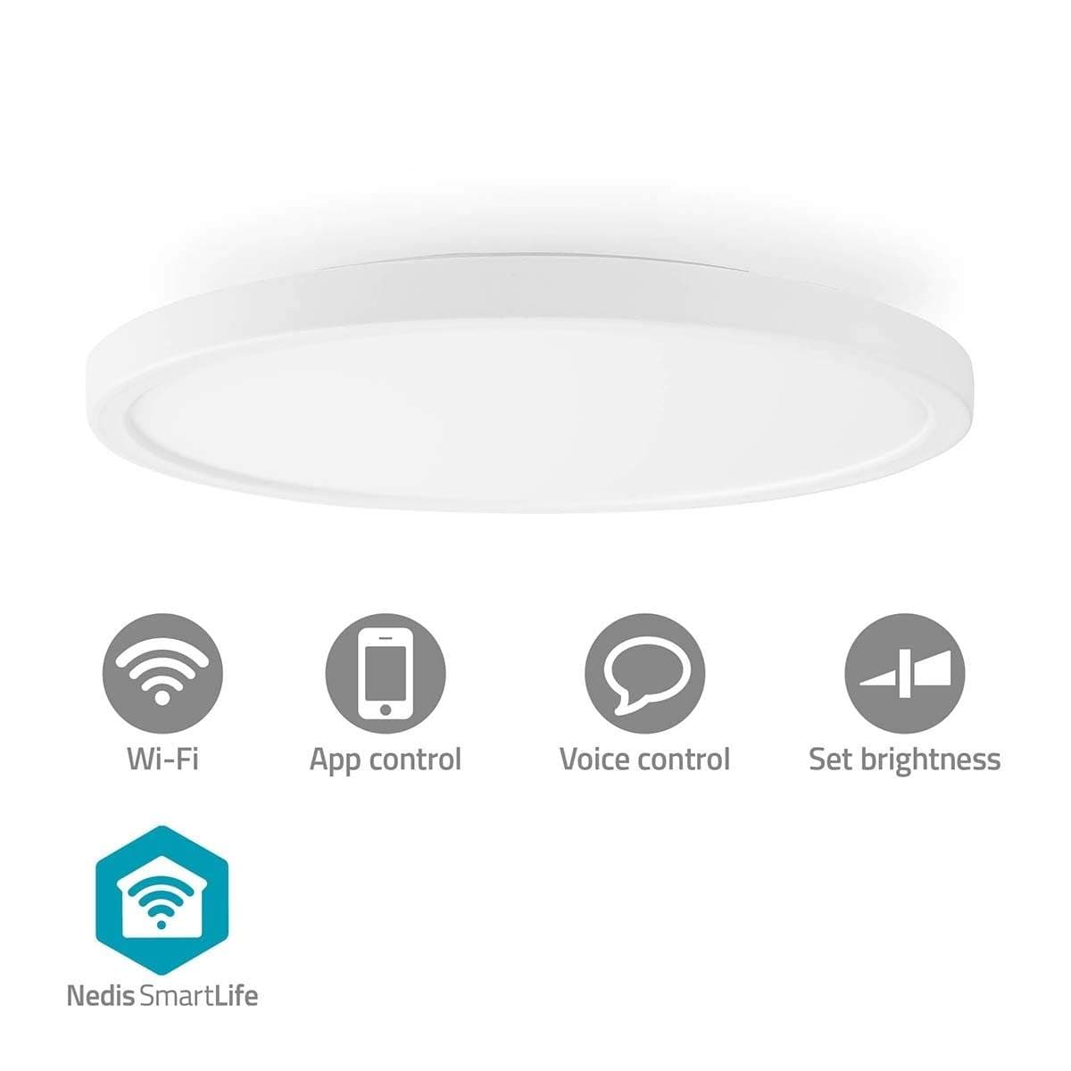 SmartLife Kattovalo | Wi-Fi | Lämpimästä kylmään valkoiseen / RGB | Pyöreä | Halkaisija: 290 mm | 1800 lm | 2700 - 6500 K | IP20