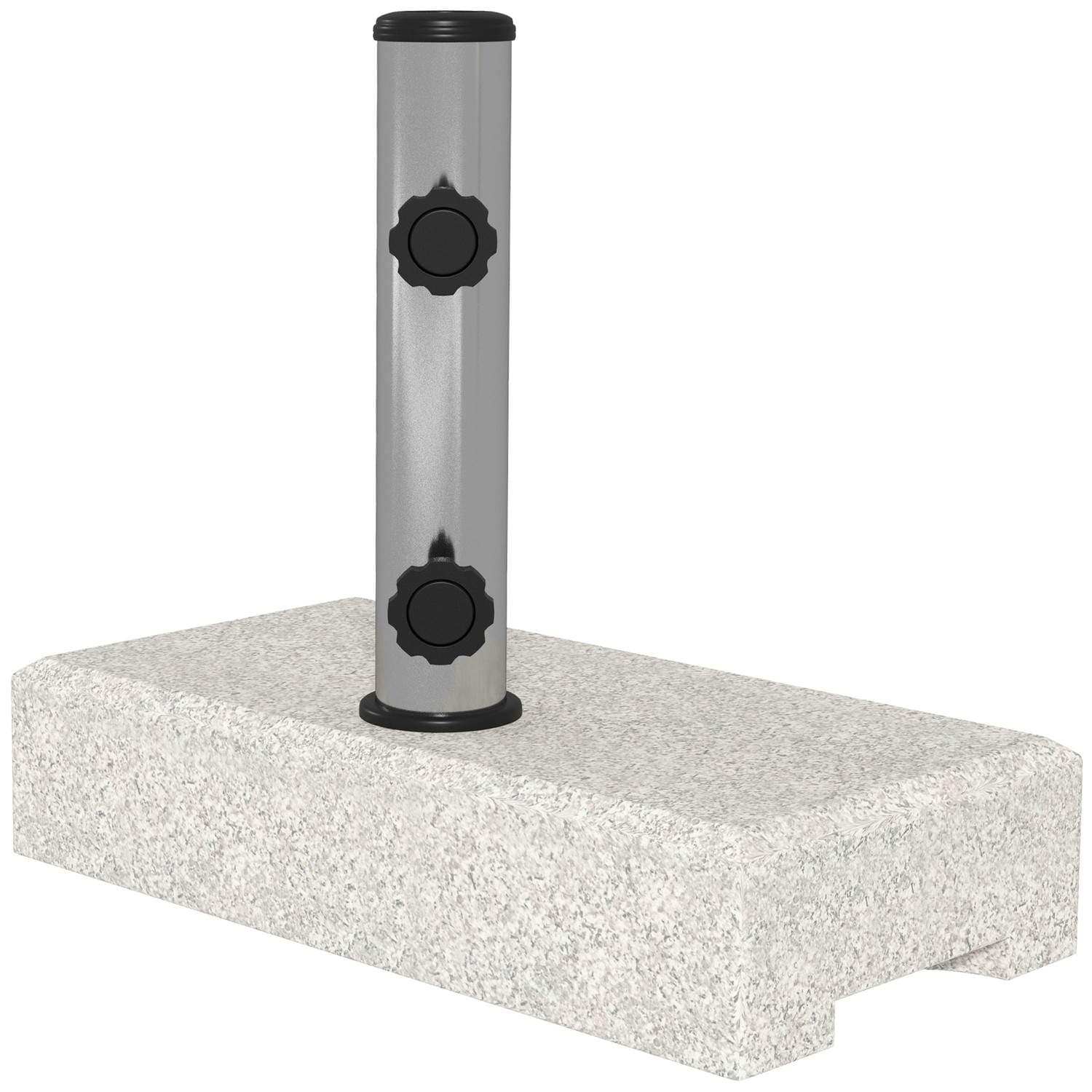 Aurinkovarjoteline 25kg puolipyöreälle aurinkovarjolle, Ø 32/38/48 mm sauva, aurinkovarjojalusta puutarhaan, parveke, graniitti,
