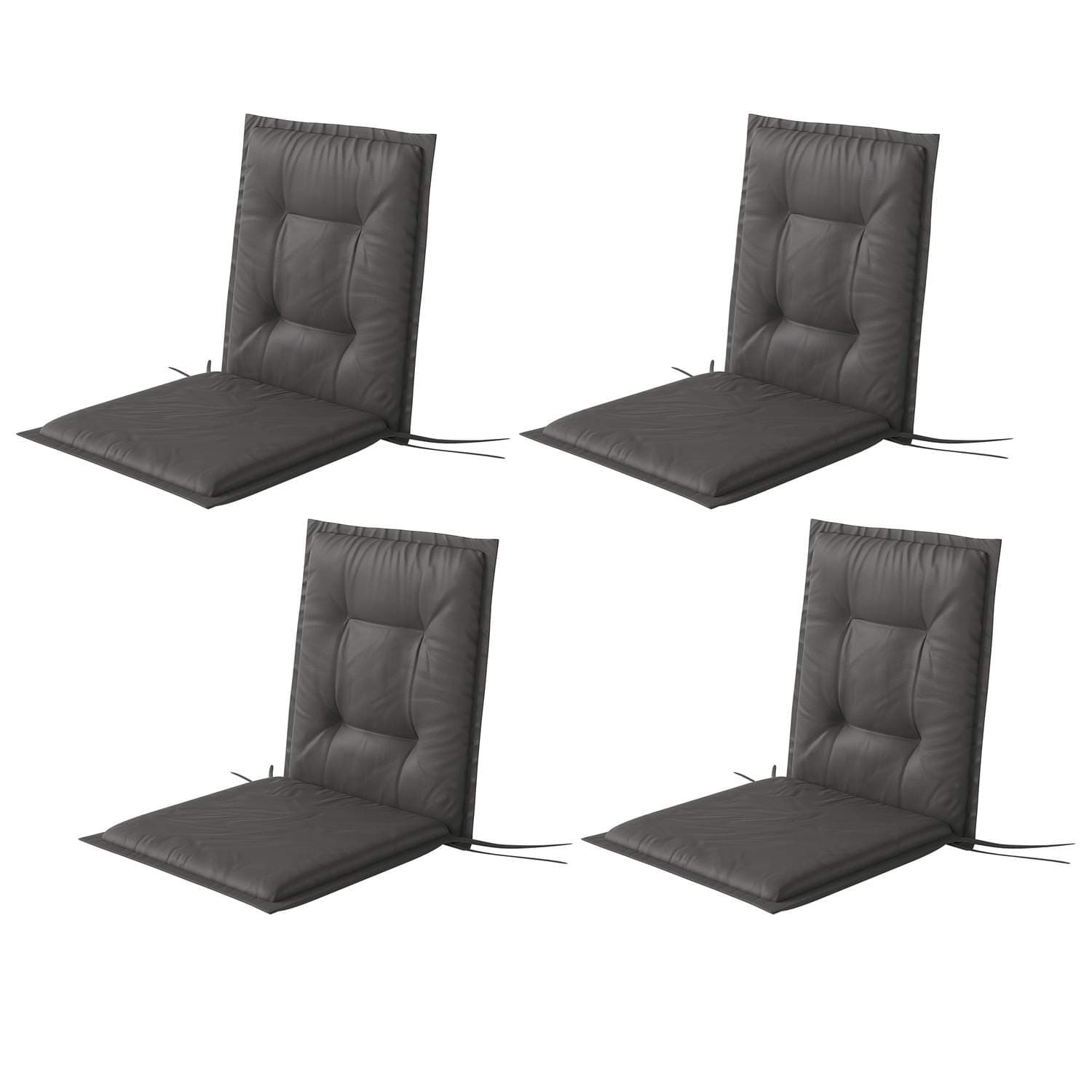 Sarja 4 istuintyynyä 108 x 50 x 5 cm tuolityynyt solmioilla, sisäistuintyyny, istuintyyny, penkkityyny puutarhakalusteisiin, ist