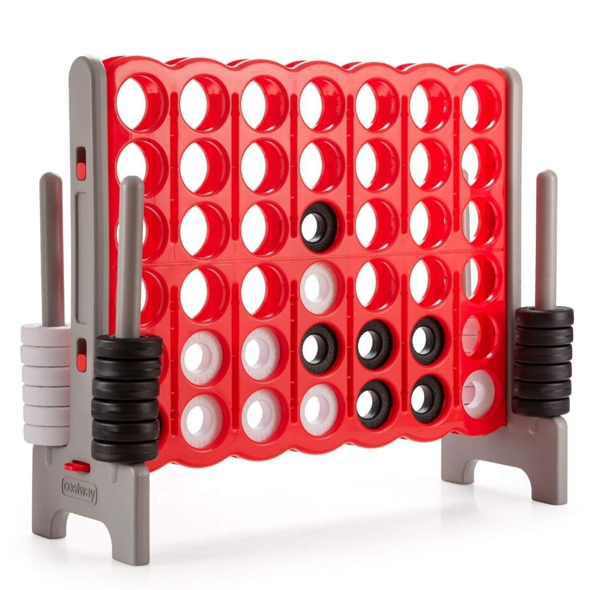 Giant Match 4 Game Giant Playset 104 cm rivipelilauta Jumbo-renkailla ja pikalukitusliukusäätimillä