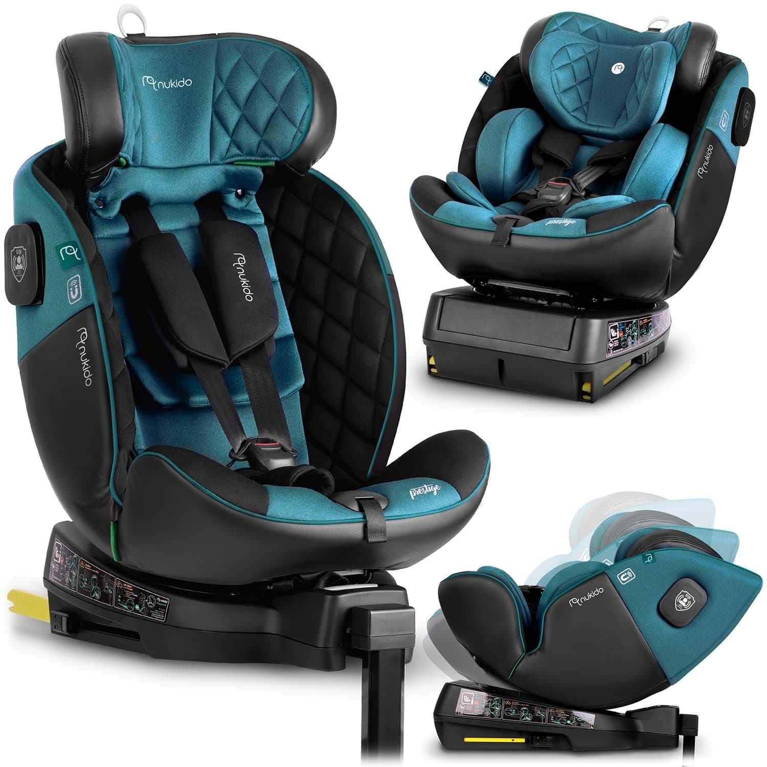 Nukido Prestige Line turvaistuin musta/sininen 0-36kg ISOFIX