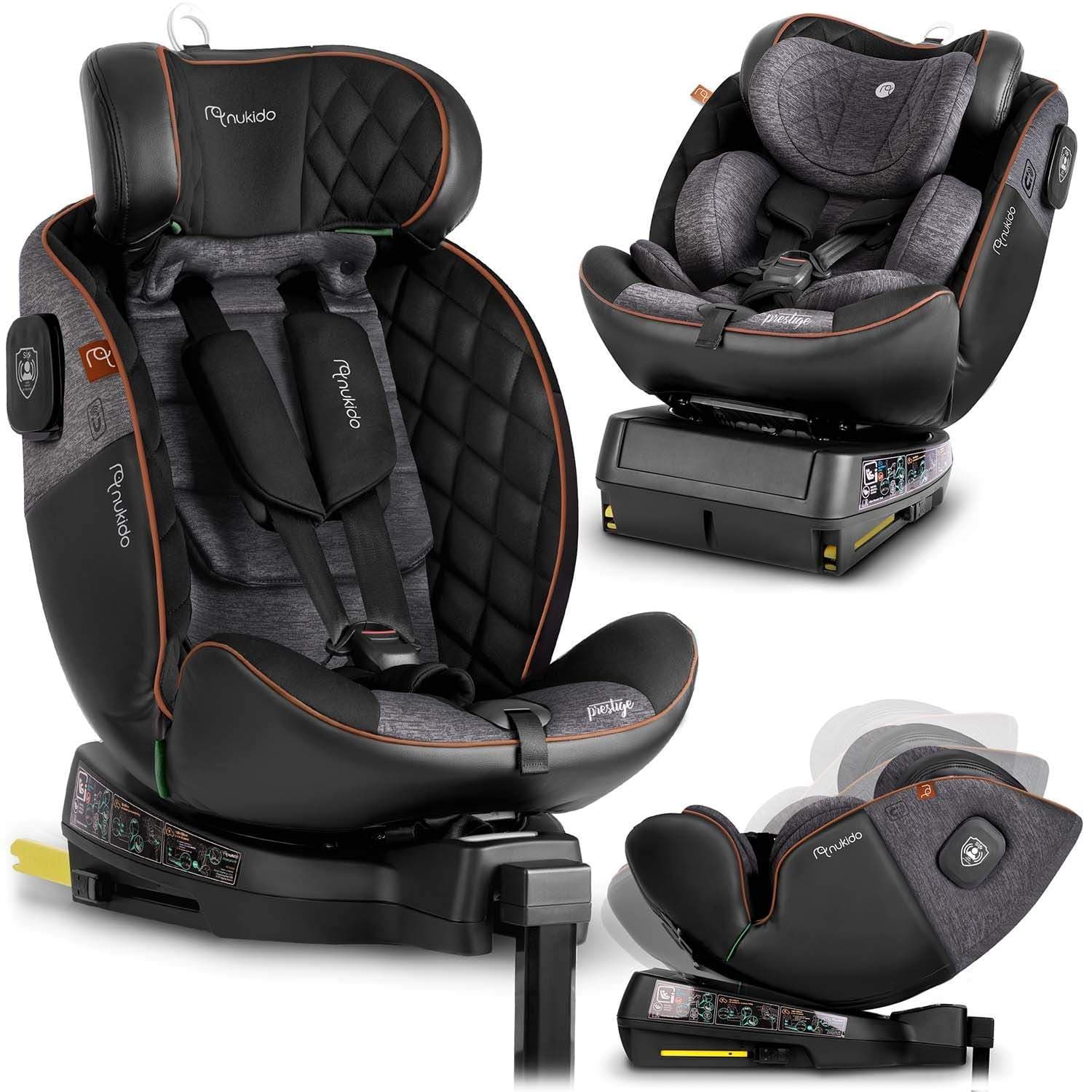 Nukido Prestige Line turvaistuin musta/harmaa 0-36kg ISOFIX