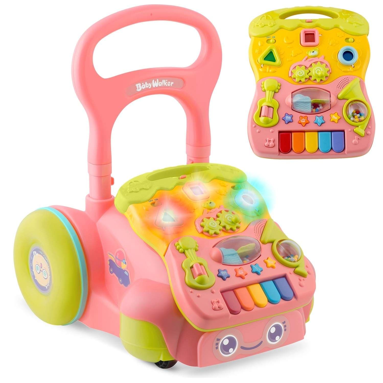 Opettava kävelijä musiikilla 2-in-1 RK-744 Ricokids pinkki