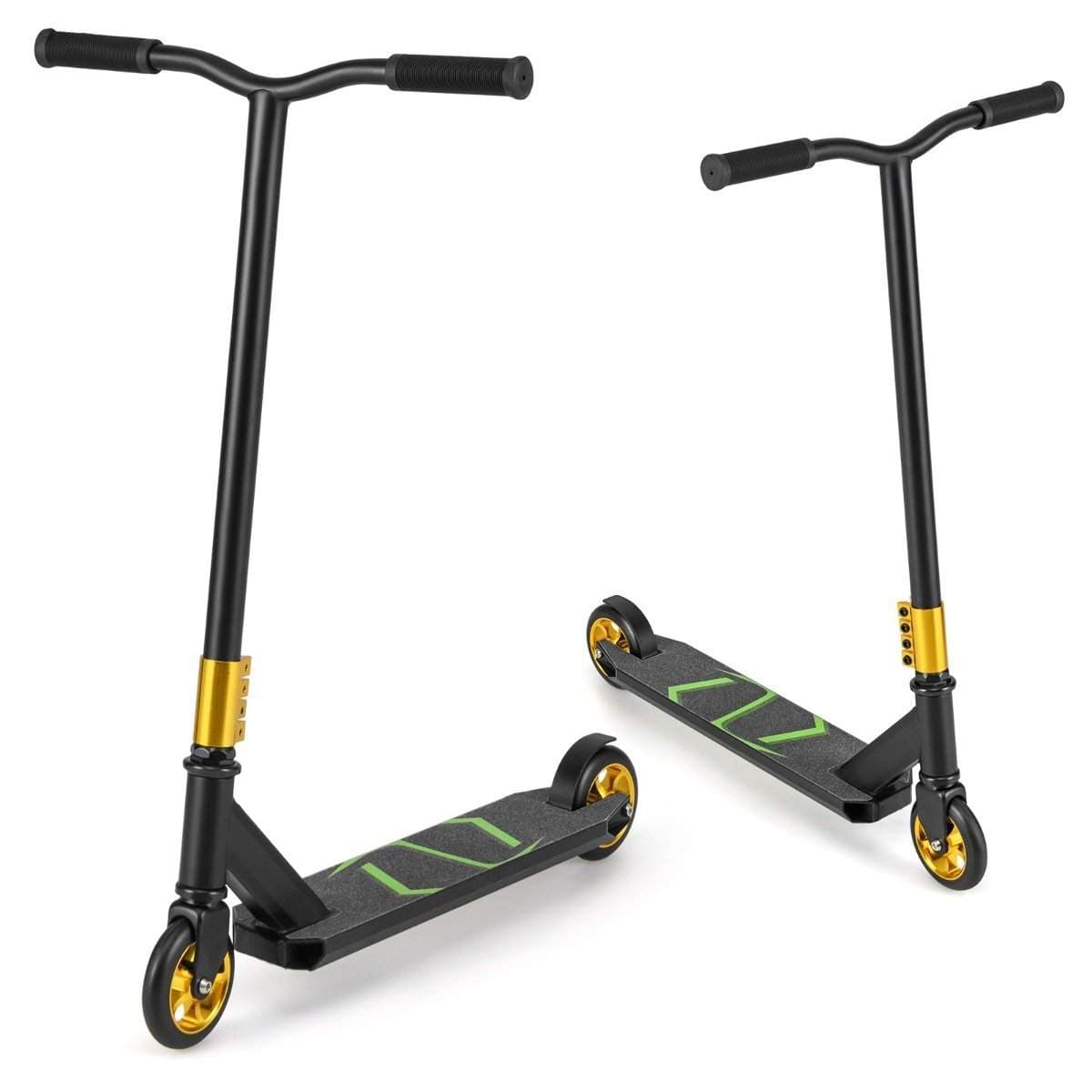 Stunt-skootteri 360-ohjauksella & PU-pyörät & Alumiininen Deck Stunt Scooter Fun Scooter Musta