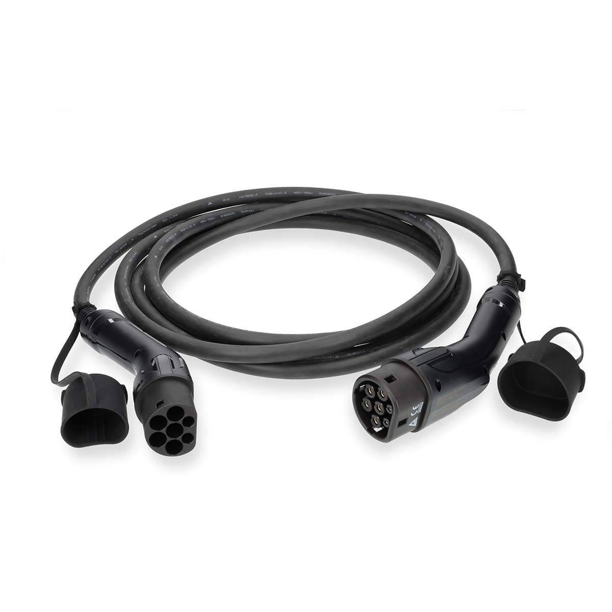 Sähköajoneuvon kaapeli | Cable Type 2 | 32 A | 22000 W | 3-vaiheet | 5.00 m | Musta | Pakkaus