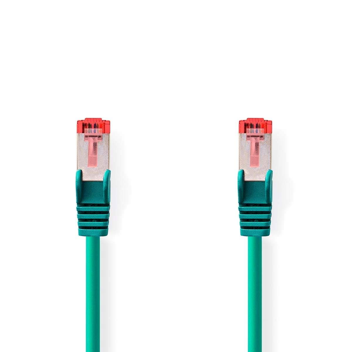 CAT6 Verkkokaapeli | RJ45 uros | RJ45 uros | S/FTP | 5.00 m | Pyöreä | LSZH | Vihreä | Muovipussi
