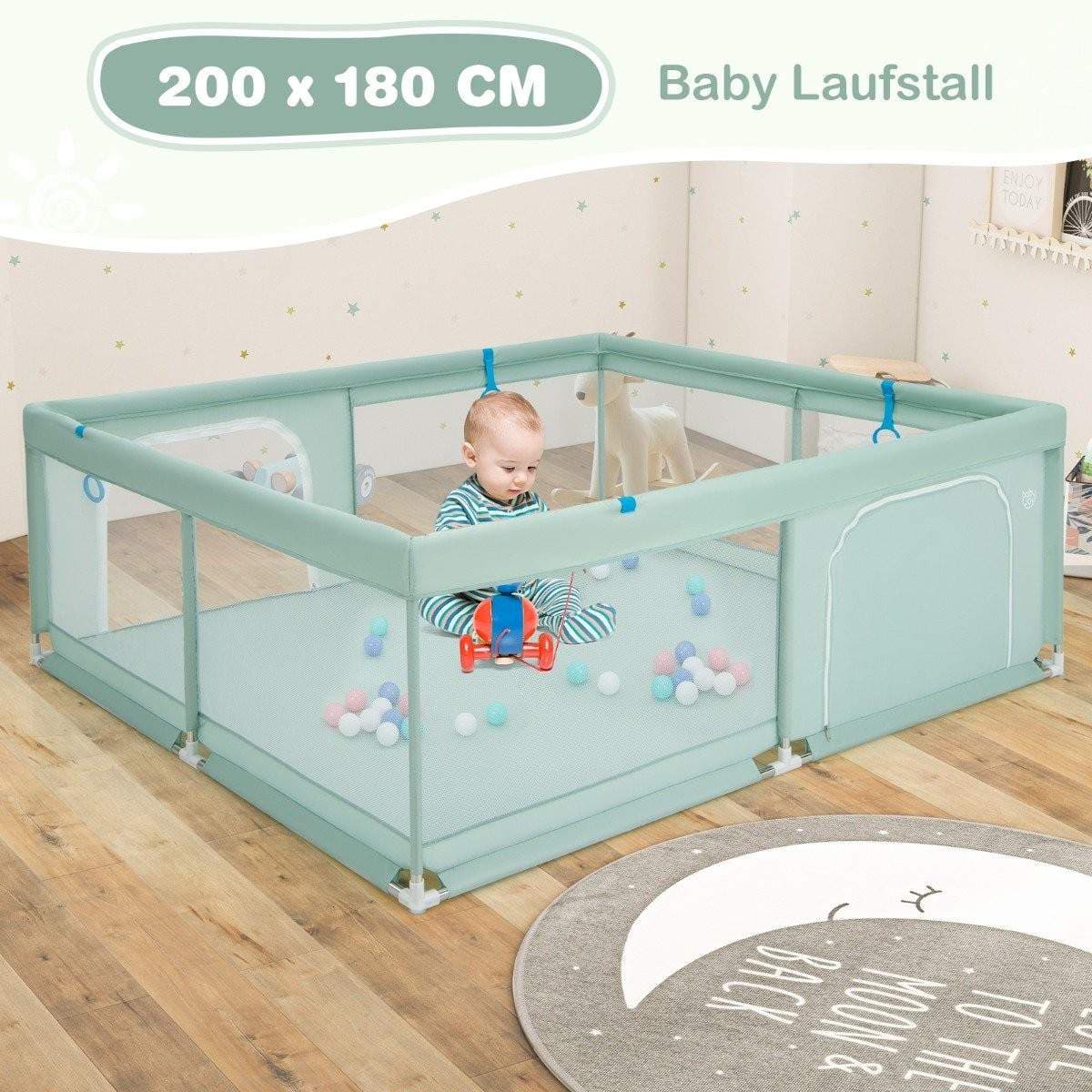 Vauvan leikkikehä 200x180 cm palloilla ja kahvoilla – Safe Fun Zone