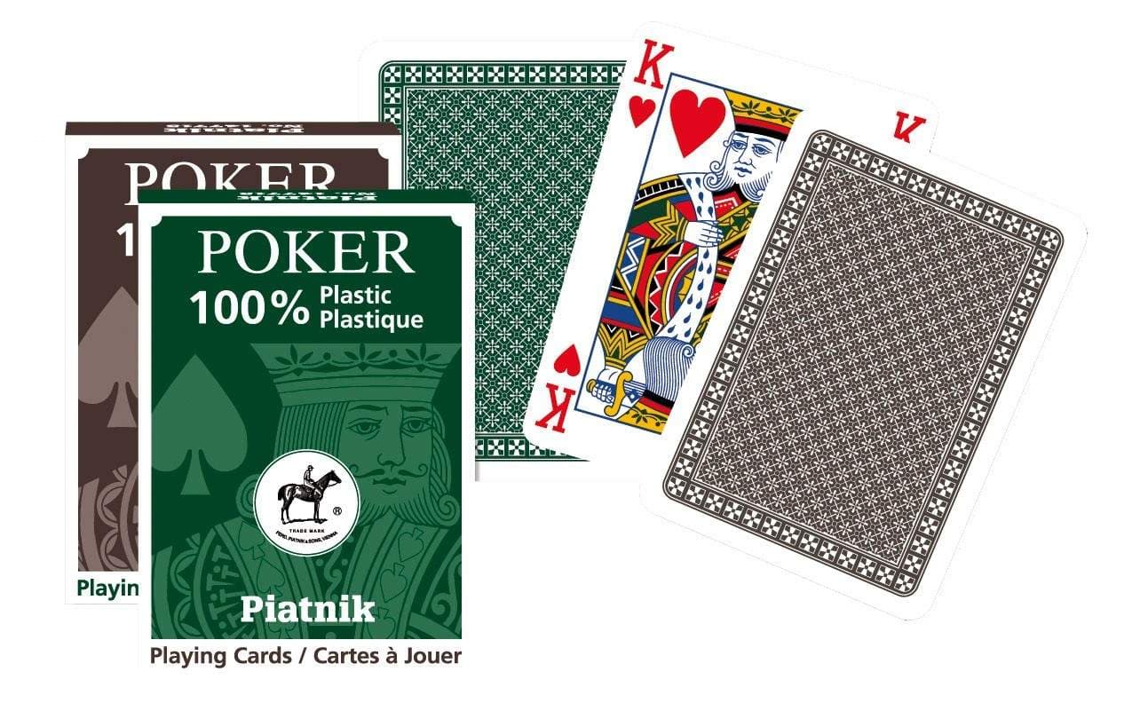 Muoviset pokerikortit, kasinolaatua, 63 x 88 mm