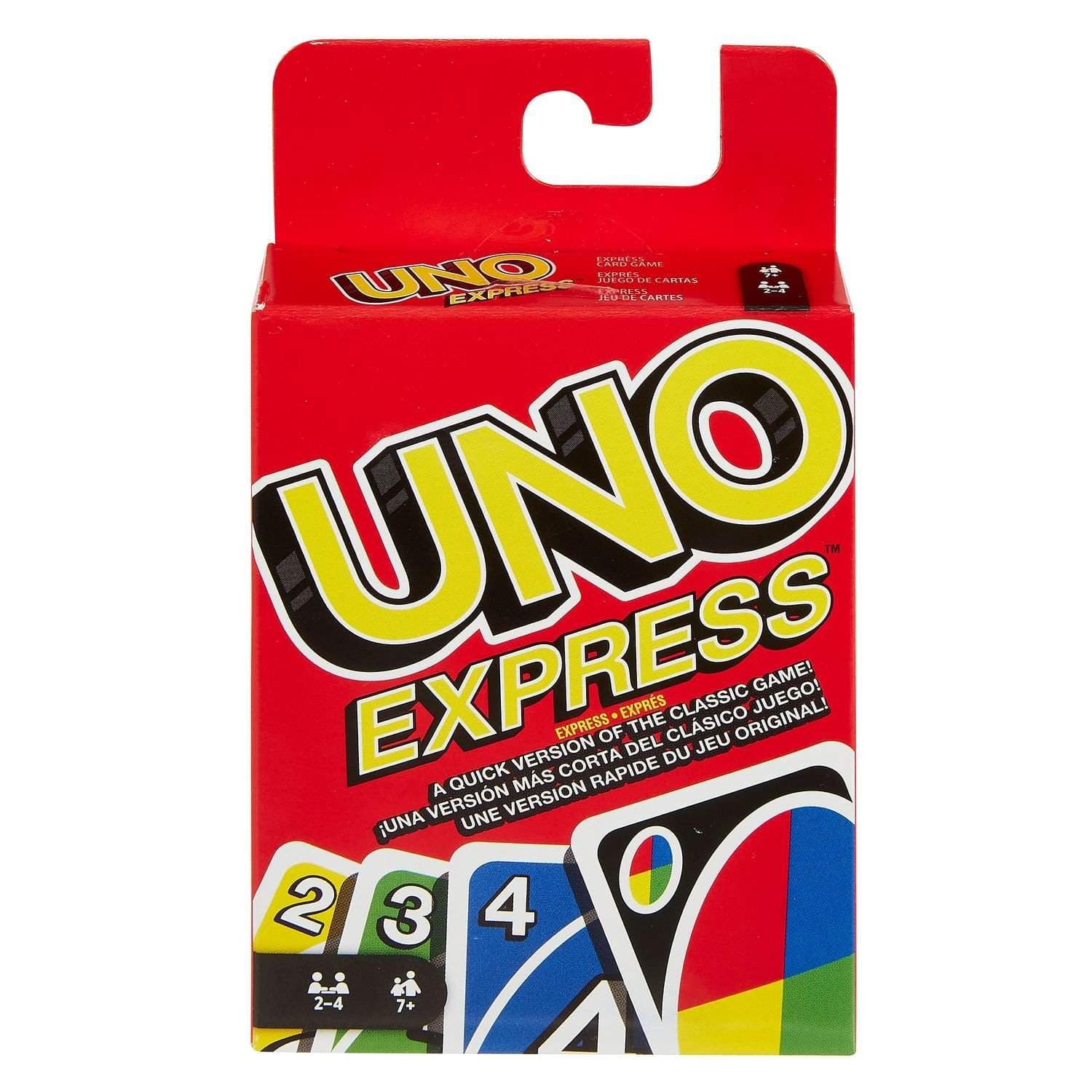 UNO Express -korttipeli, nopeatempoinen ja kannettava hauskanpito