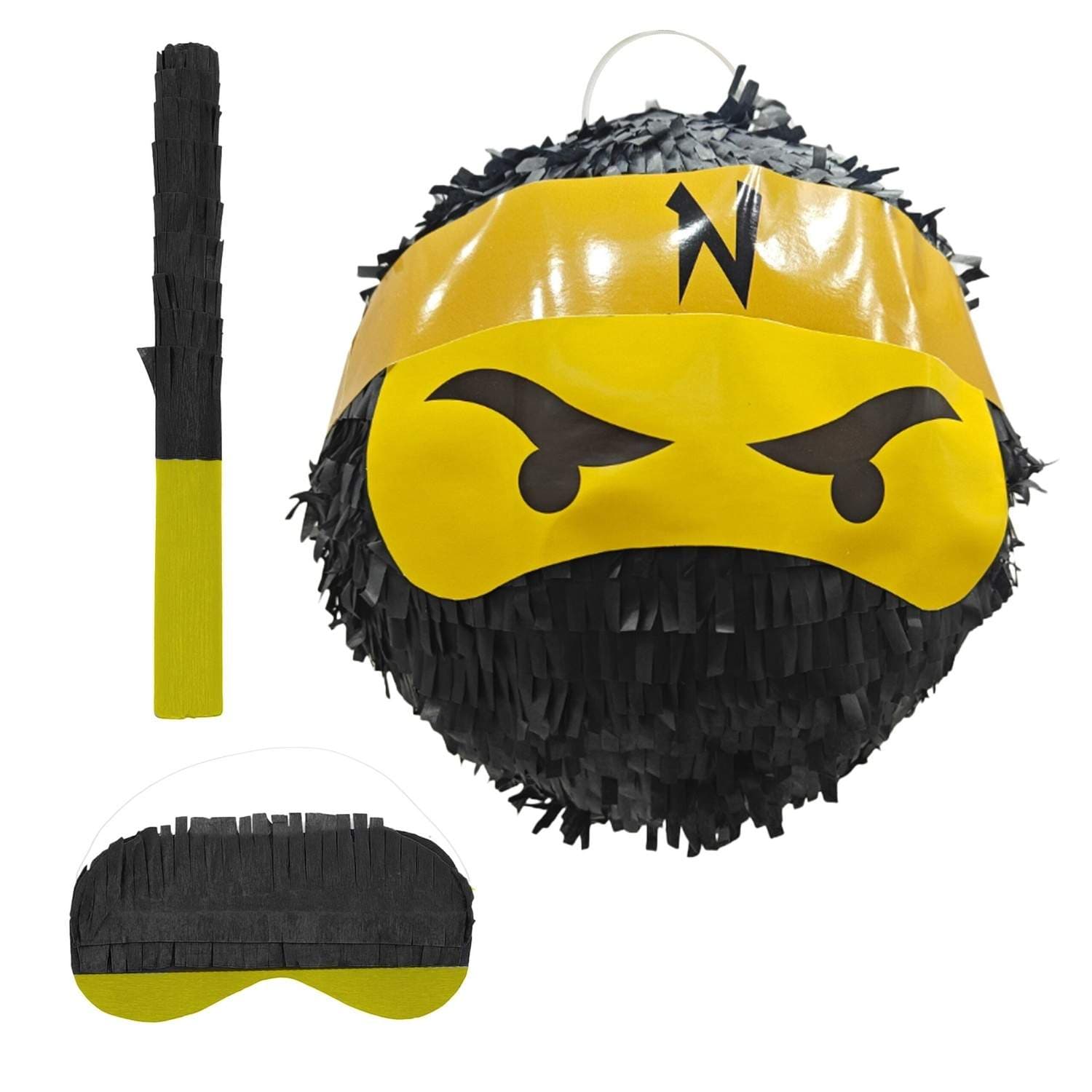 Ninja Piñata -setti lepakolla ja naamiolla – lasten syntymäpäivähauskaa