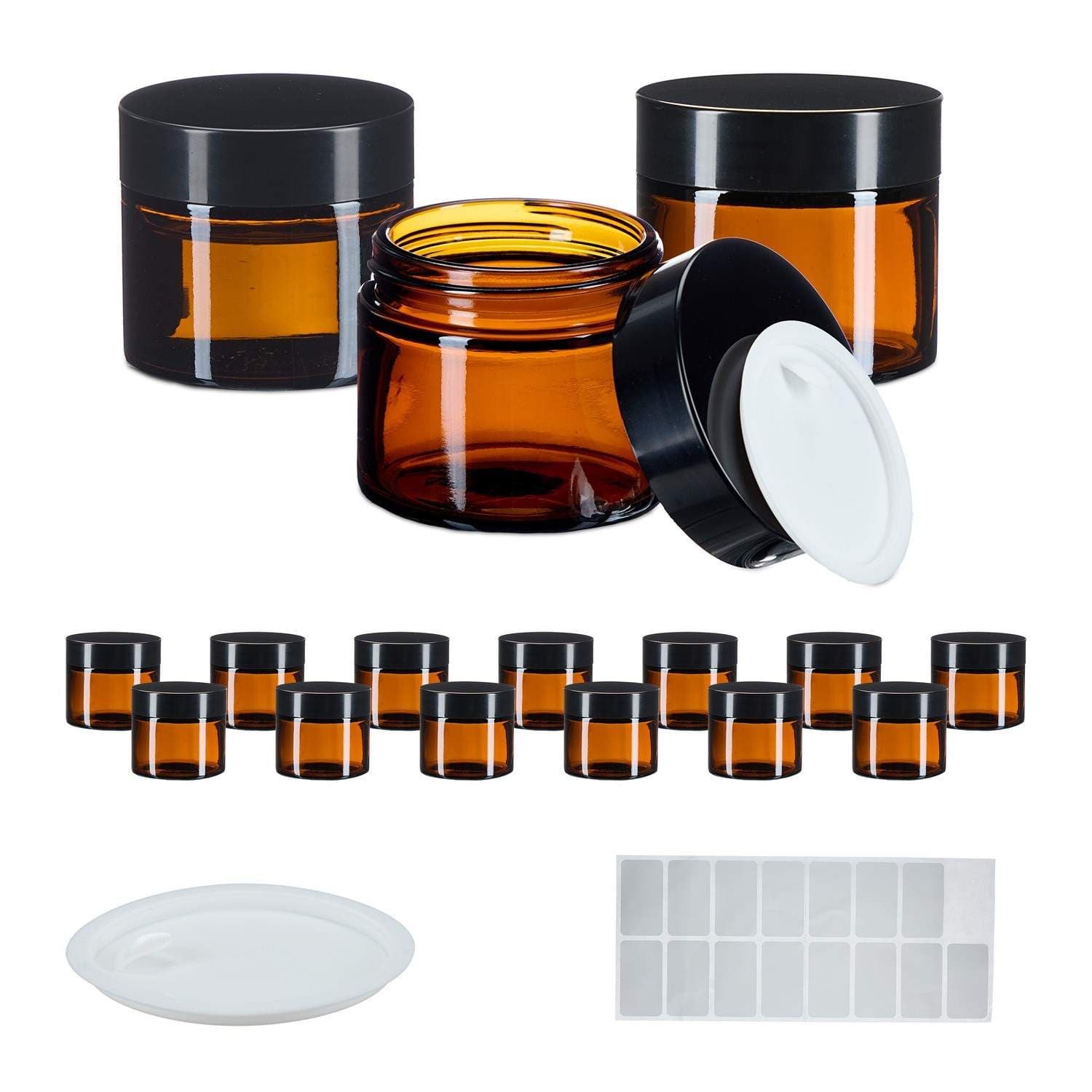 Amber Glass Cream -purkit – 60 ml, UV-suoja, vuotamaton