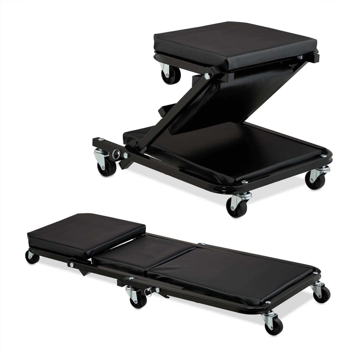 Kokoontaittuva Car Creeper Board – 2-in-1 työpajavaunu