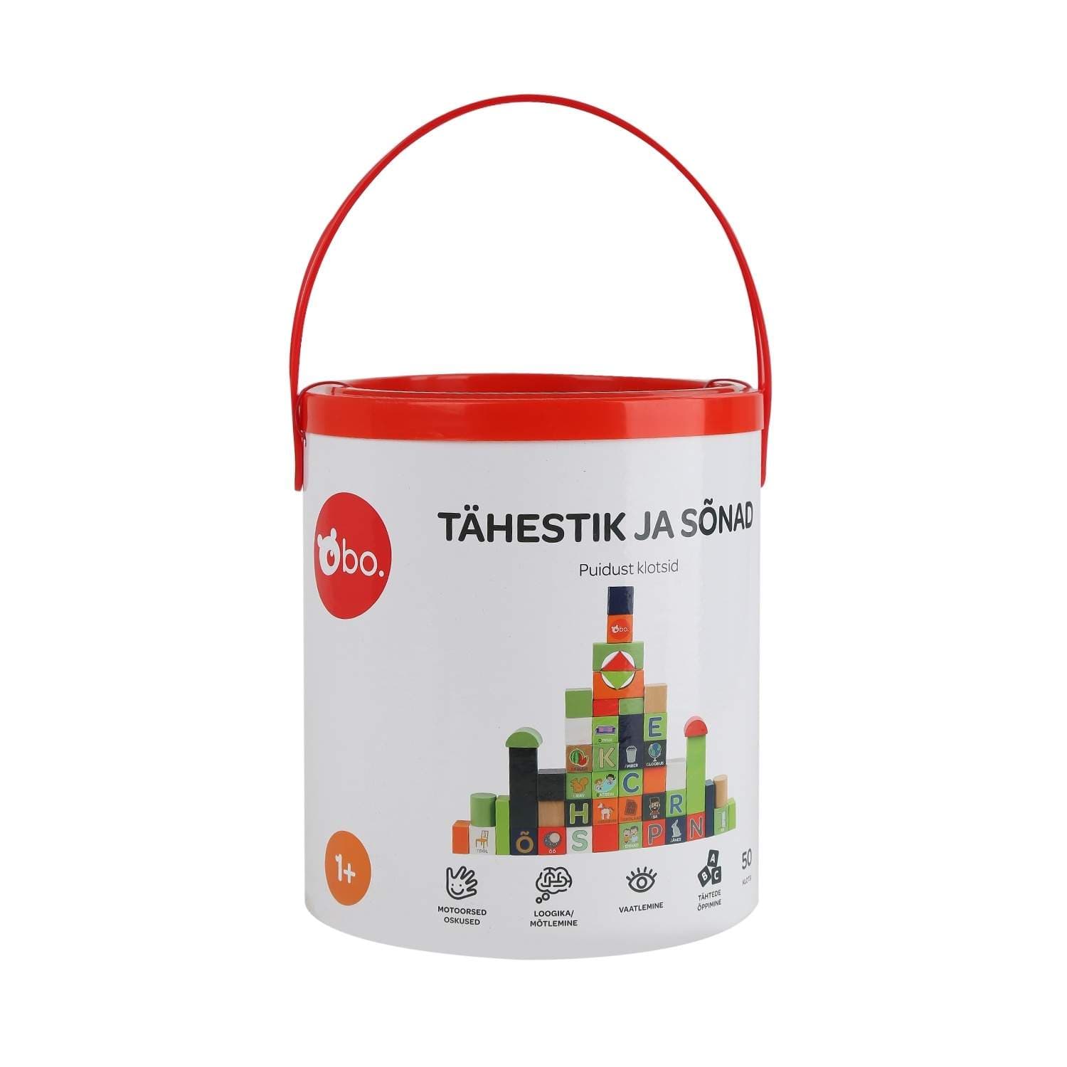 Aakkoset ja sanat Puiset lohkot oppimiseen ja pelaamiseen