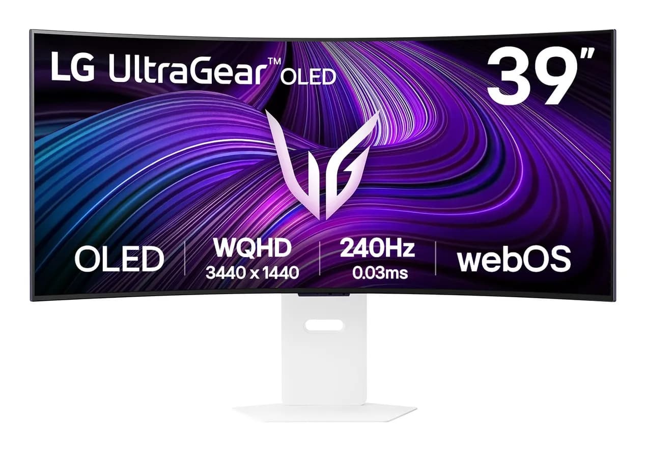 LG UltraGear 39GX90SA-W 39" UWQHD, OLED -kaareva pelinäyttö, USB-C hub