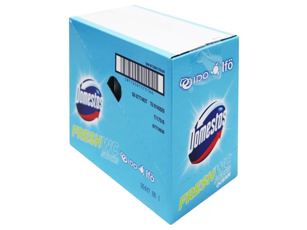 Toiletfrisker Domestos WC Sticks Ocean Fresh Fast med Parfume til IFÖ WC Blå,5 stk/pk