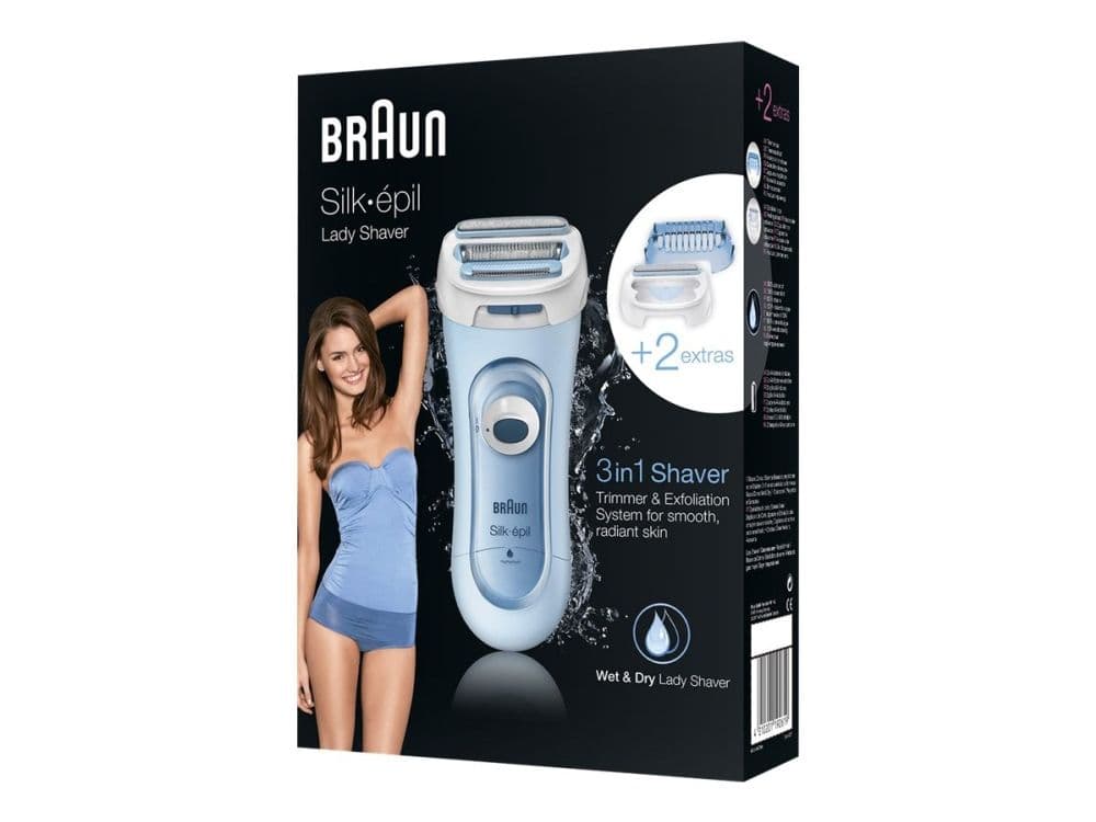 Braun Silk&Soft LS 5160 - naistenhoitokone - trådløs - blå - sininen