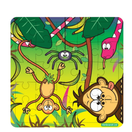 Fun Toys Jungle Jigsaw Wooden Puzzle Assorted 13 x 12 cm – 1 Kpl