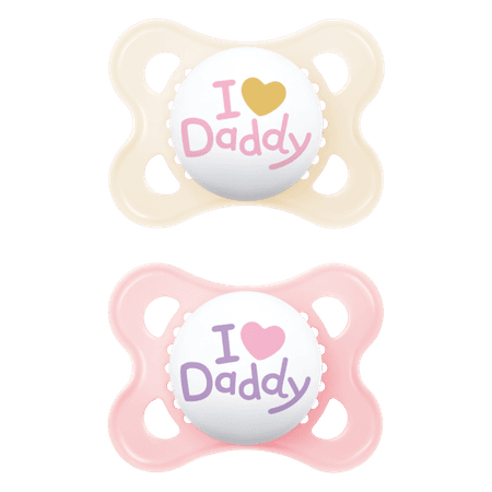MAM Original I Love Daddy Pink & Beige Color 2–6 kk Tutti – 2 kpl