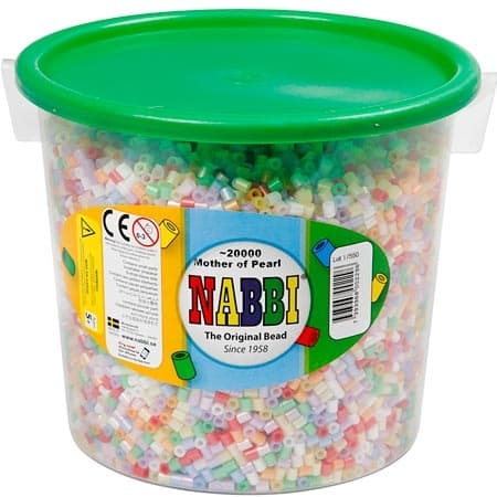 Nabbi Medium putkihelmet helmiäistä Mother Of Pearl Mix - 20000 kpl