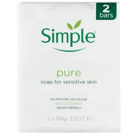 Simple Pure Sensitive Skin Saippua Twin Pack - 2 x 100 g