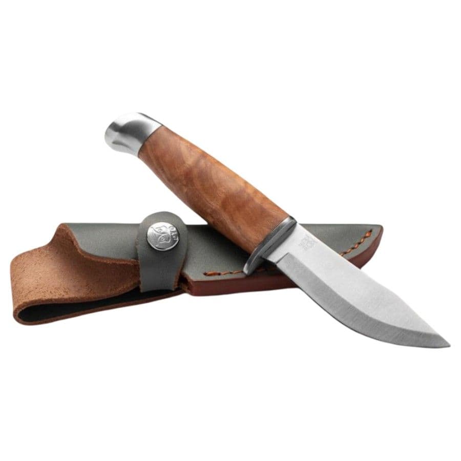 Oyo Geilo Junior Knife W/ Leather Sheath, metsästysveitsi, ruskea