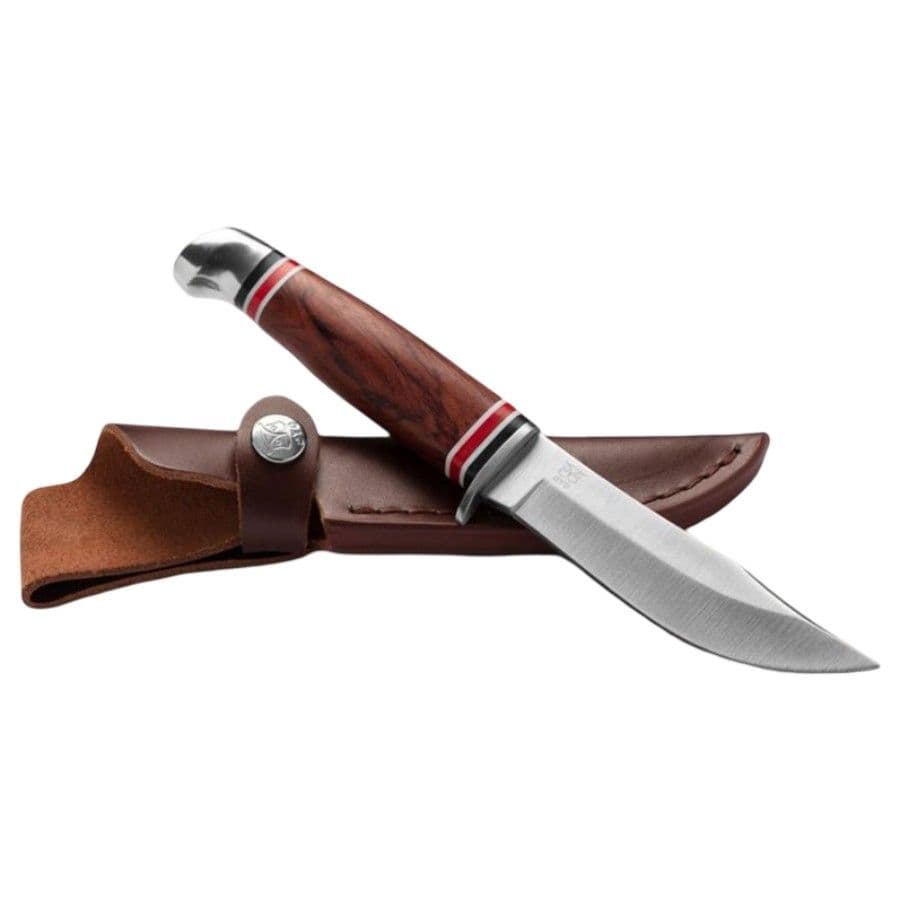 Oyo Geilo Knife W/ Leather Sheath, metsästysveitsi, ruskea