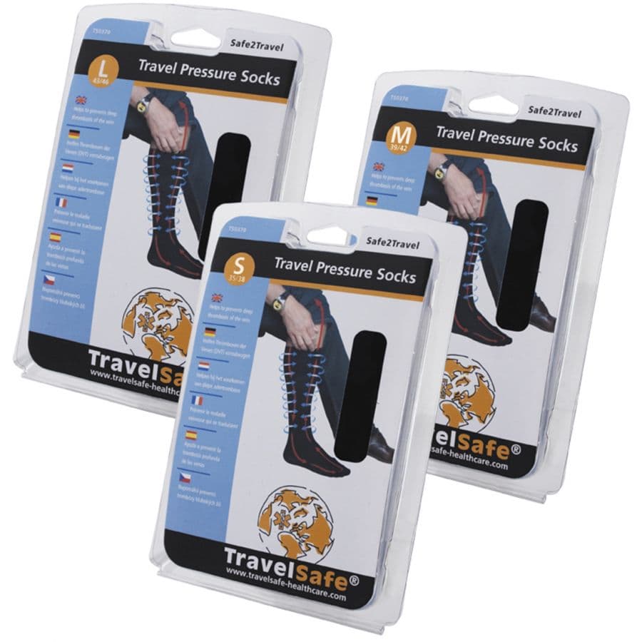 TravelSafe Pressure socks, kompressiosukat, musta