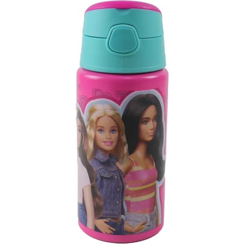 Alumiinipullo 500 ml koukulla - Barbie Love