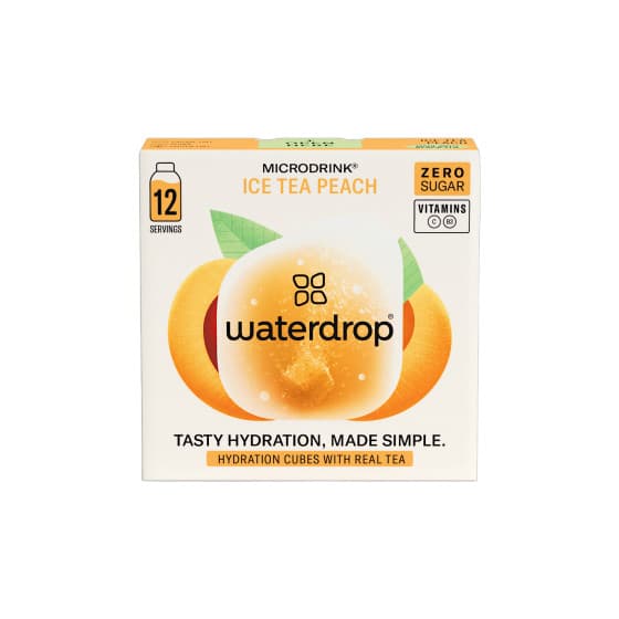 Waterdrop Microdrink Ice Tea Peach juomakuutiot aidosta teestä, 12 kpl.