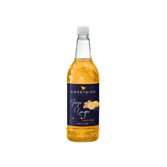 Sweetbird Fusions+ Yuzu & Ginger -siirappi jääjuomille, sisältää siiliorakasta, 1 l
