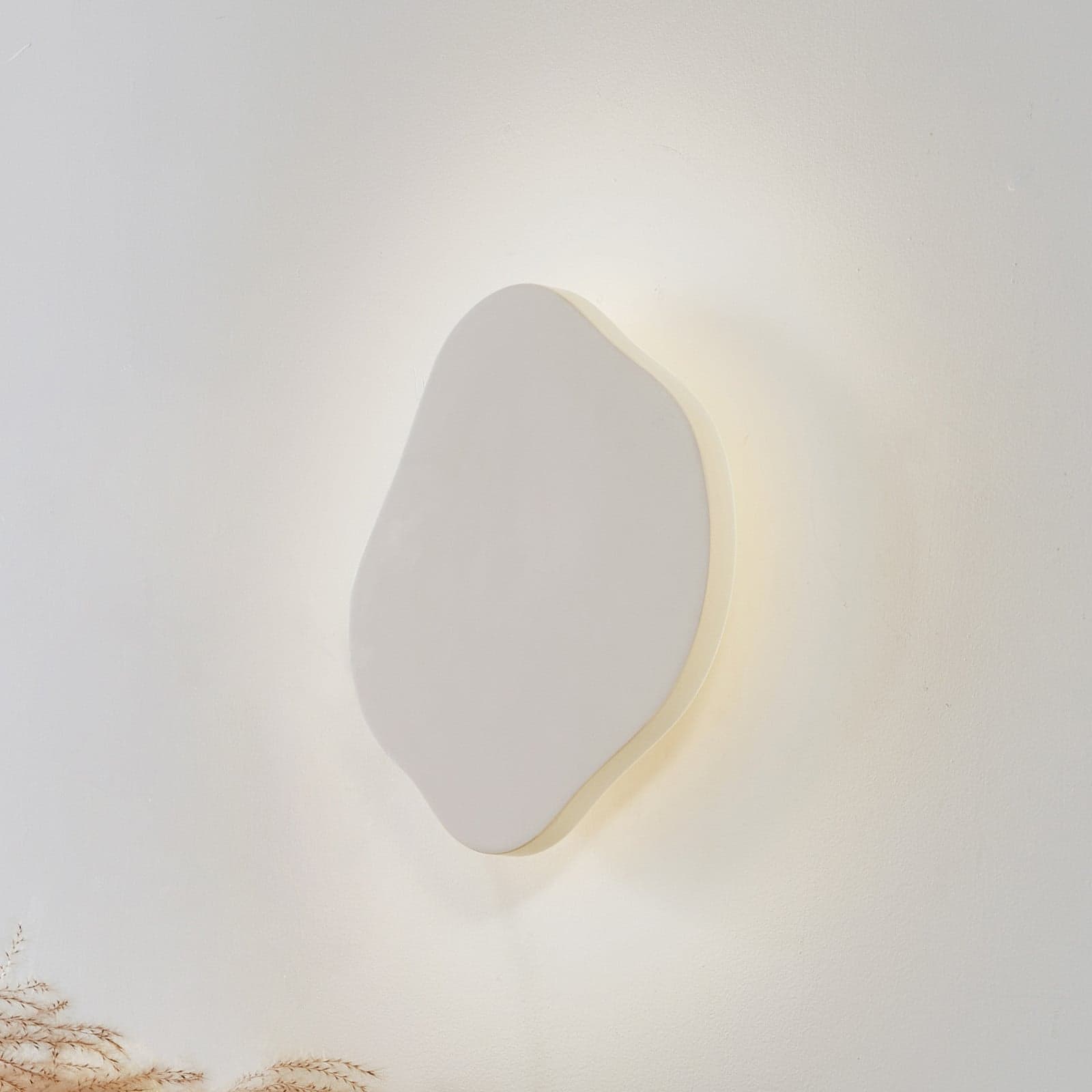 Nielson LED-seinävalaisin korkeus 30 cm beige kipsi Lindby - Olohuone - Moderni - Kipsi / savi - Yksilamppuinen